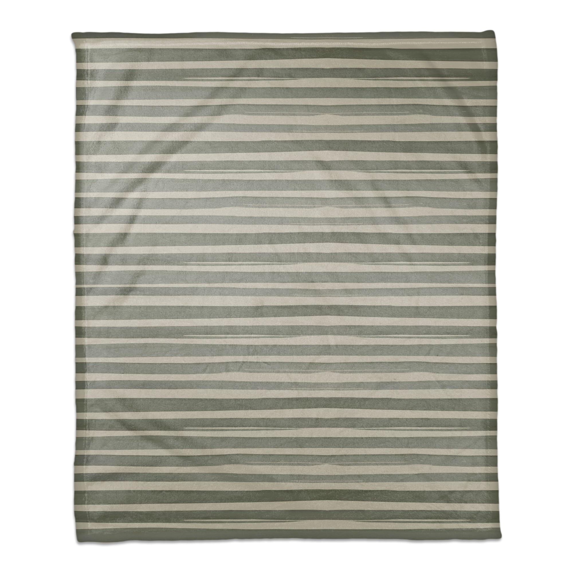 Watercolor Stripes Coral Fleece Blanket