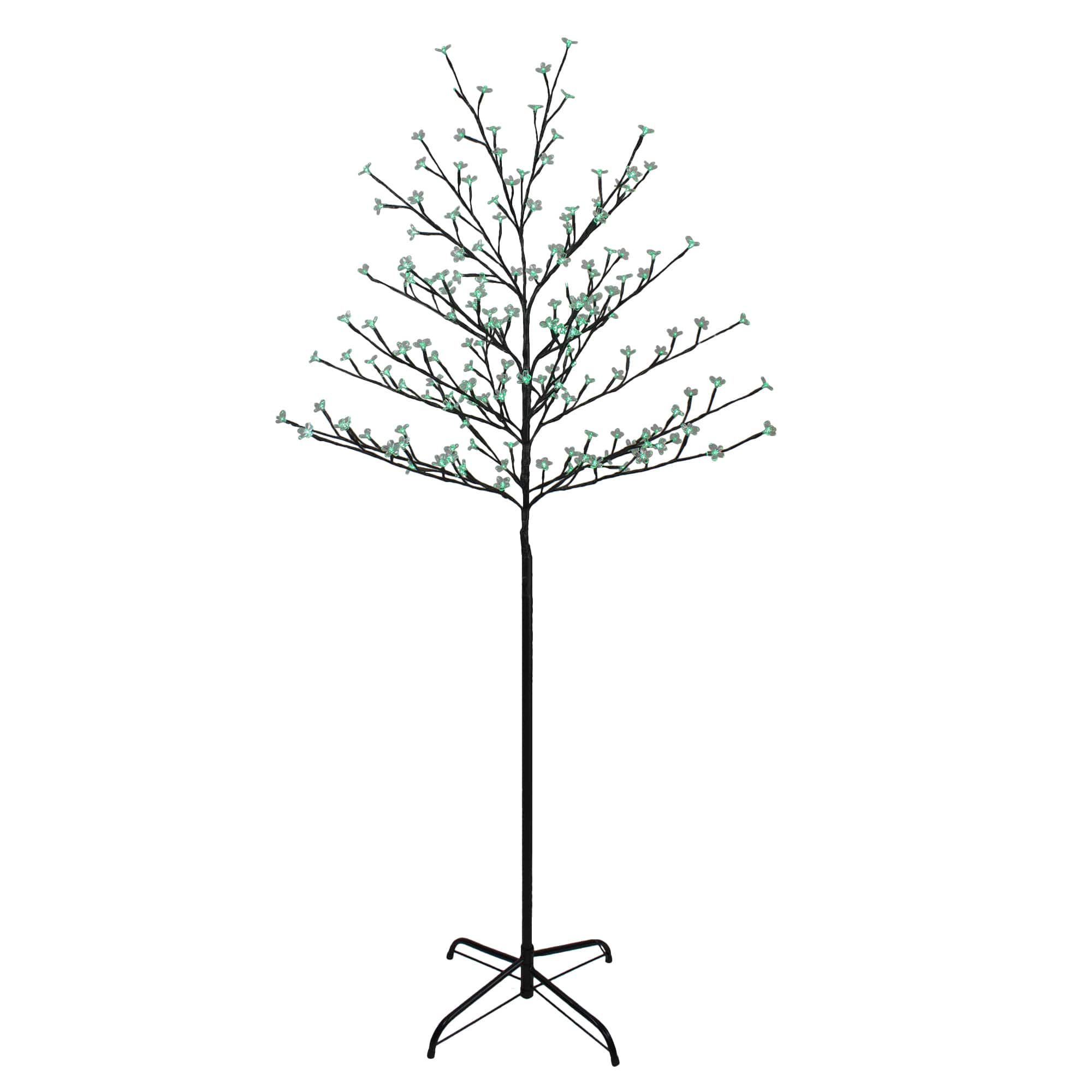 6ft. Green LED Cherry Blossom Flower Artificial Tree