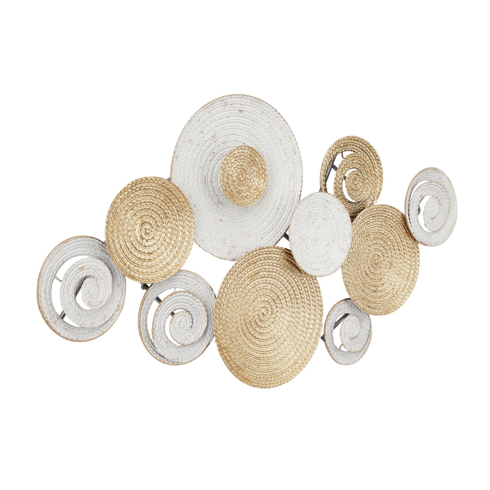 Gold Metal Contemporary Wall Decor, 21" x 36" x 2"