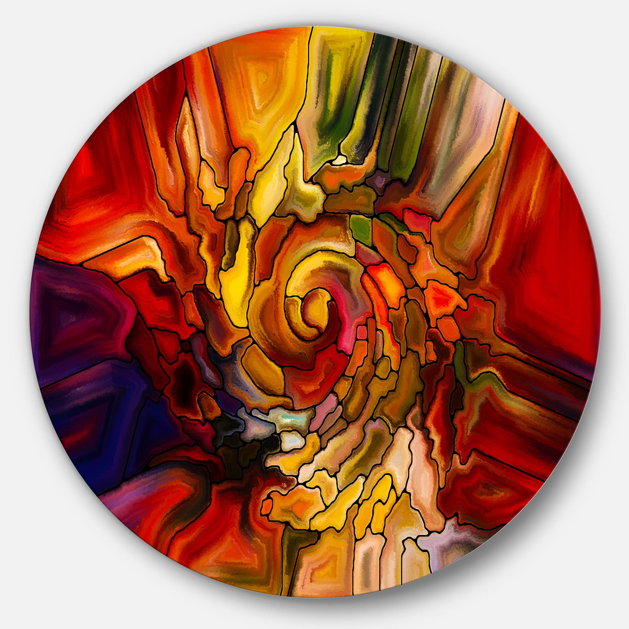 Designart - Illusions of Stained Glass' Abstract Metal Artwork