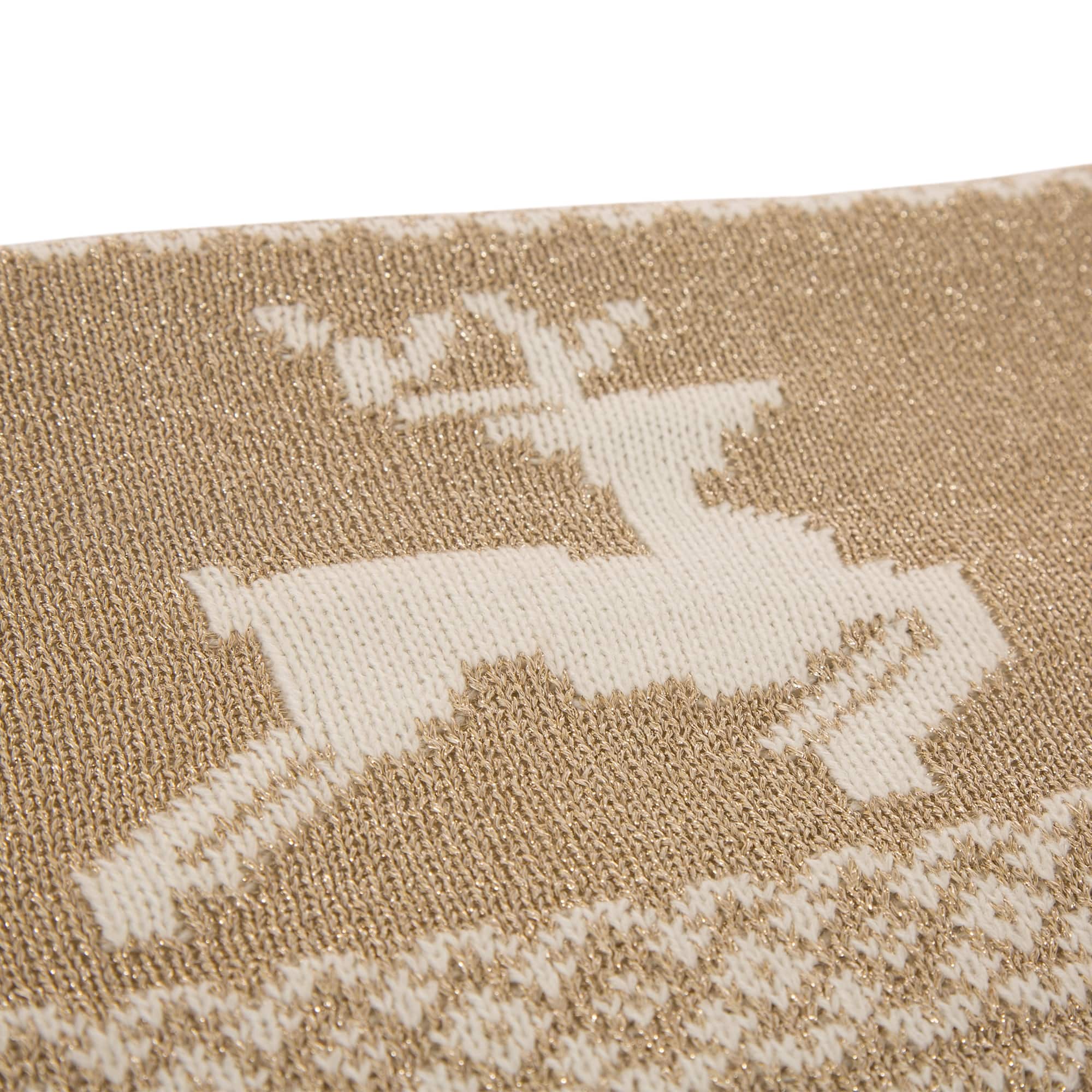 Glitzhome® White Knited Acrylic Throw Blanket with Tassels