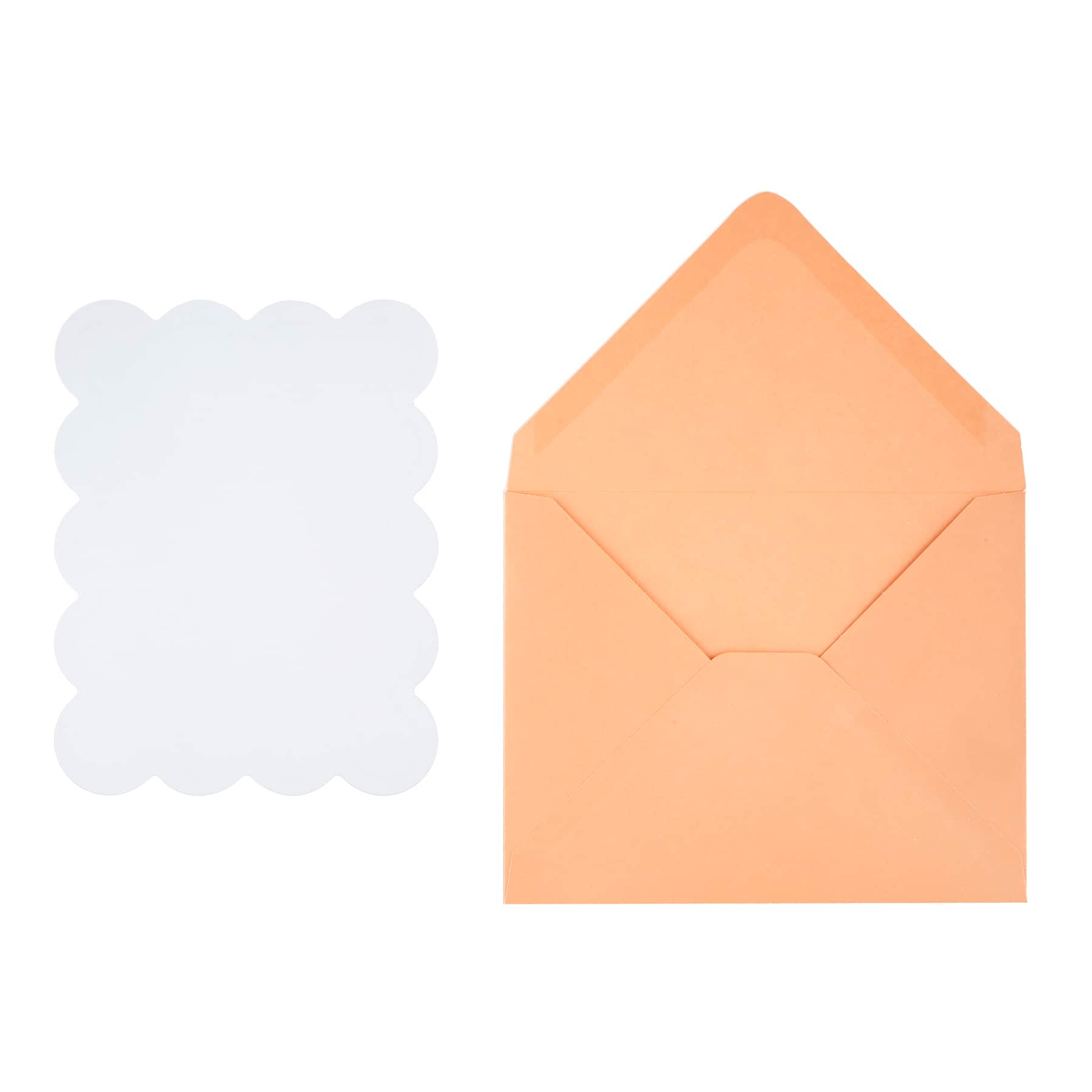 4.25" x 5.5" Wavy-Edge Flat Card & Envelope Sets