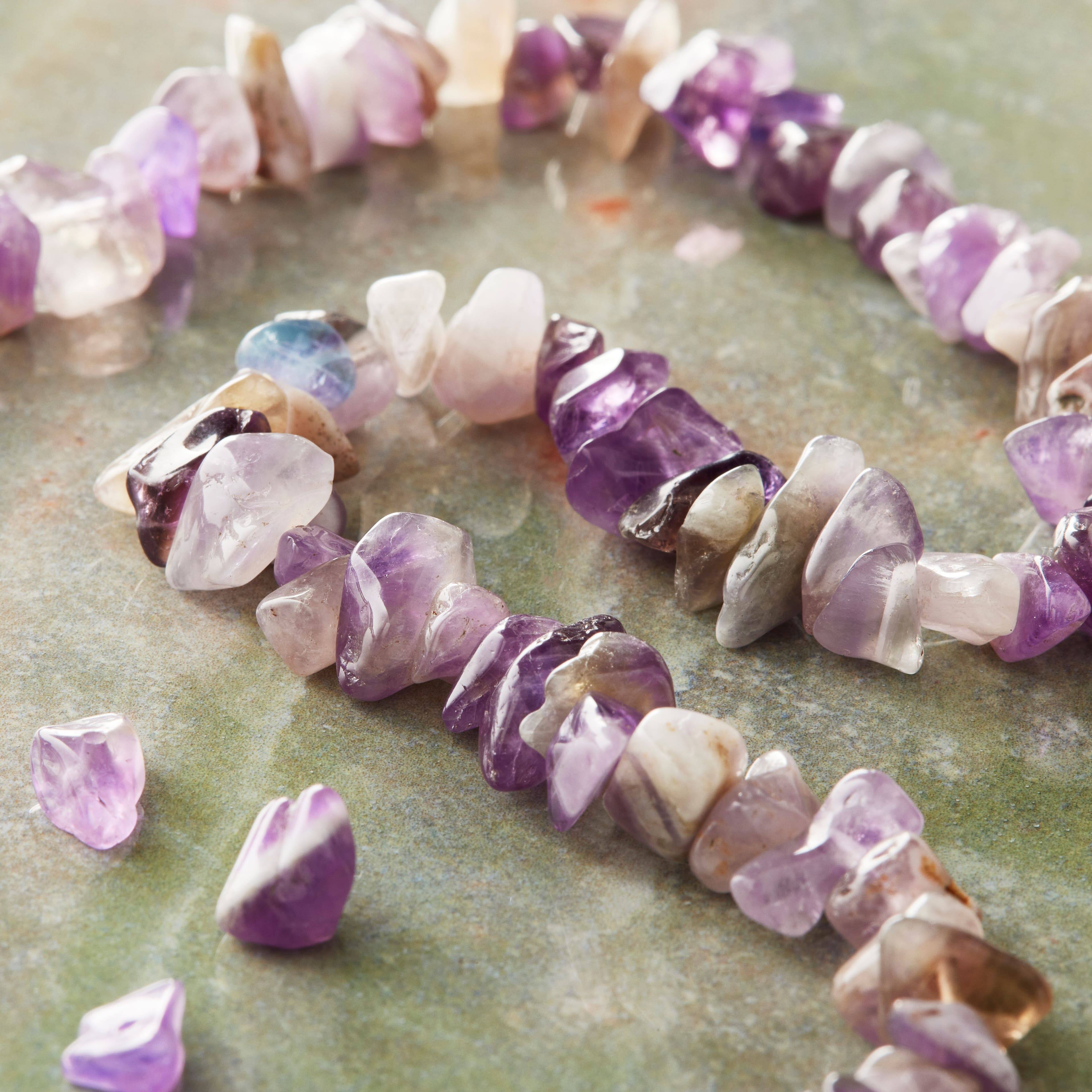 12 Pack: Purple Amethyst Chip Beads by Bead Landing™