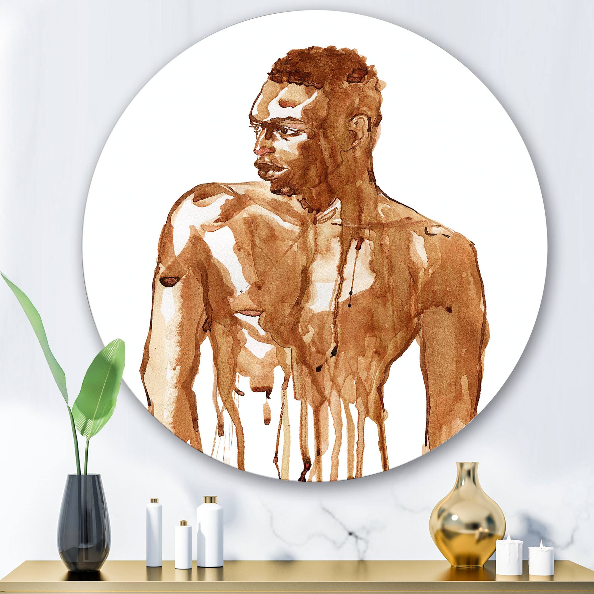 Designart - Handsome African Man Portrait On White II
