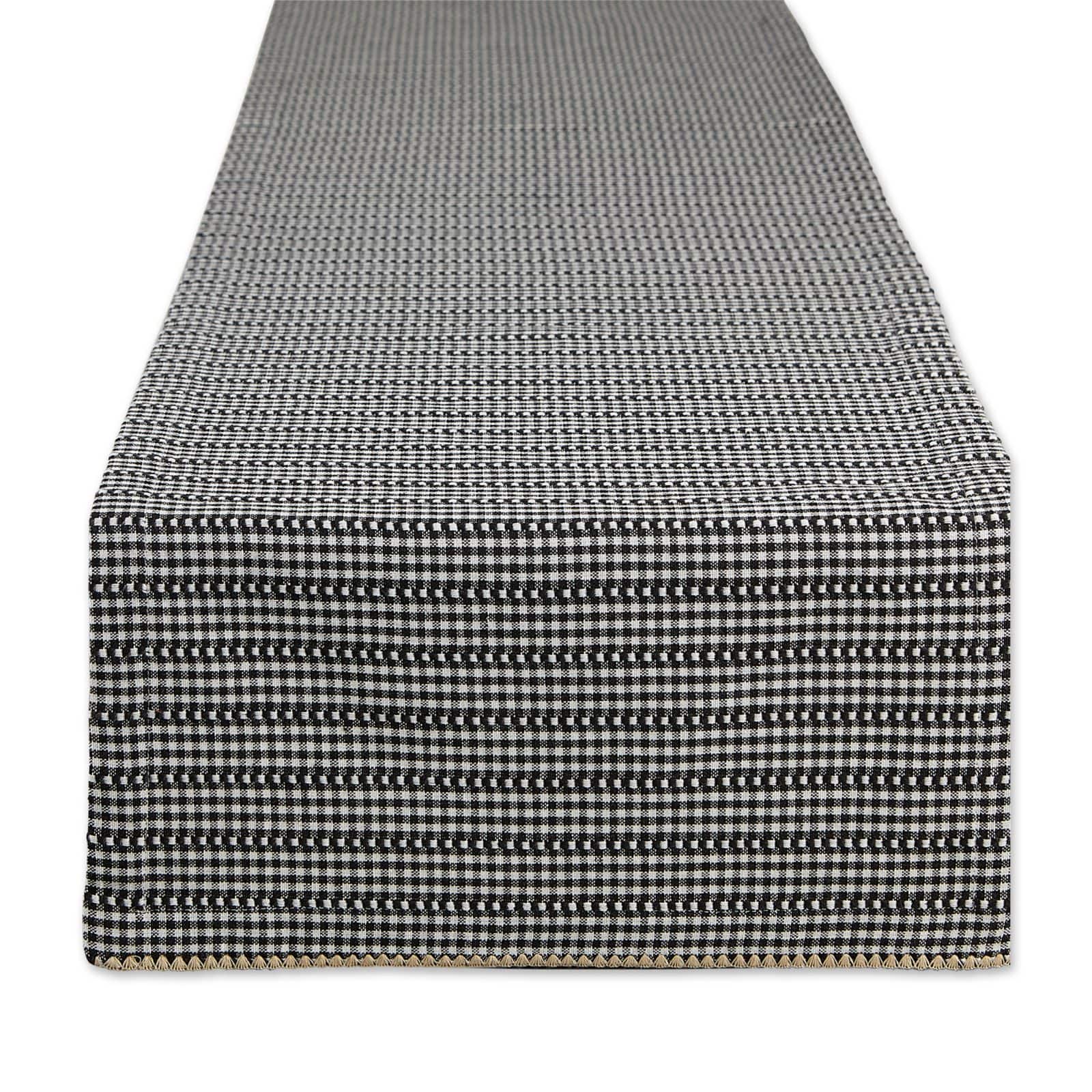 DII® 108" Black Farmhouse Gingham Table Runner