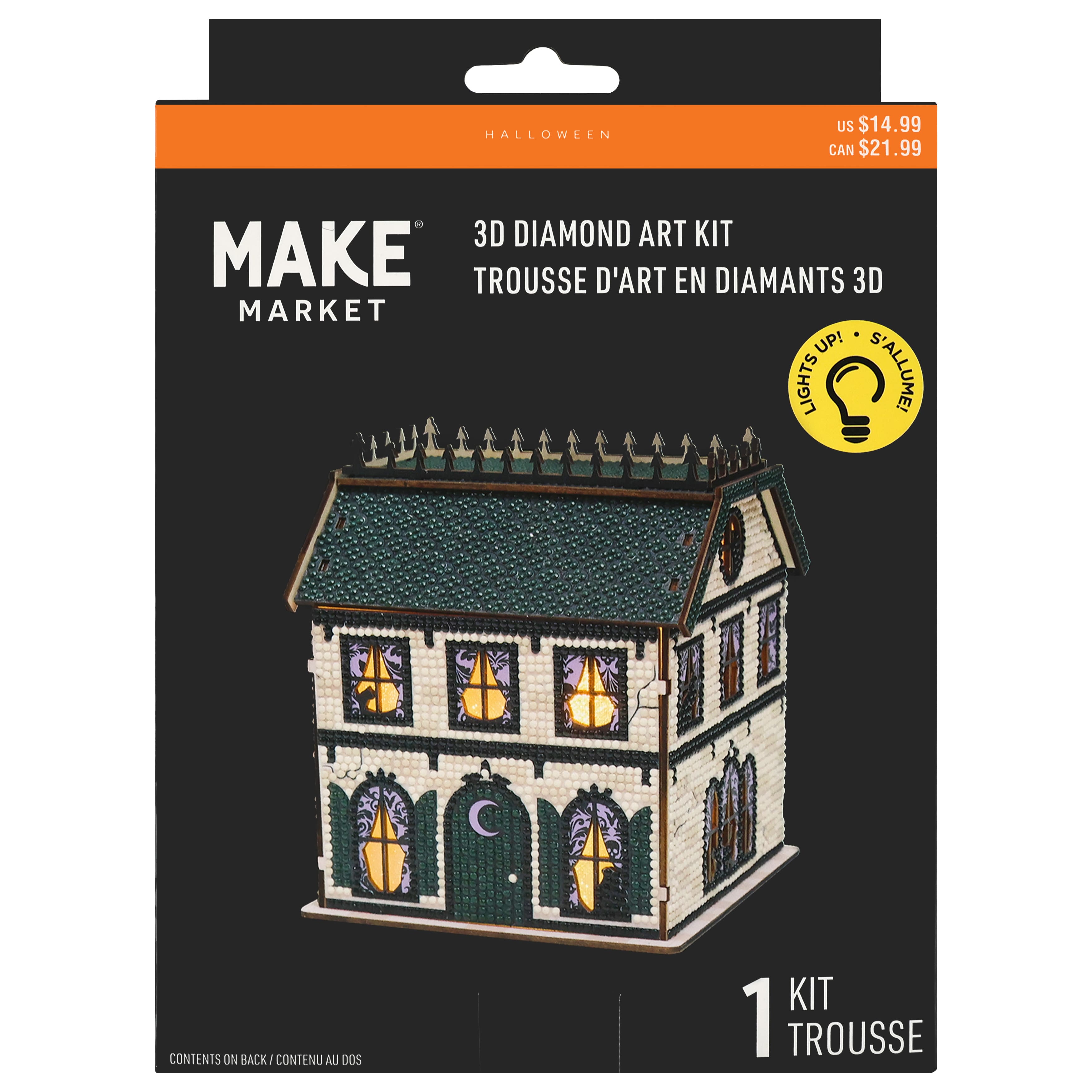 Haunted House 3D LED Diamond Art Kit by Make Market