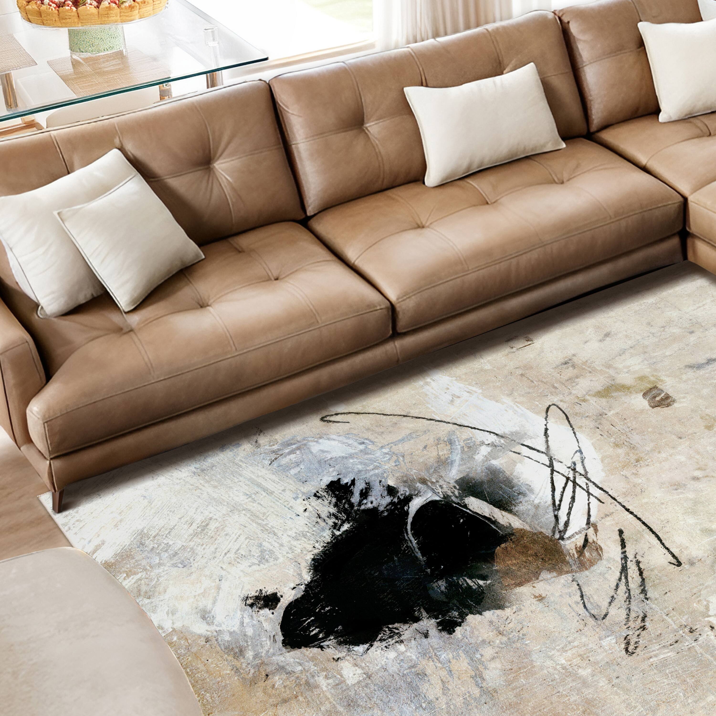 Empire Art Direct 5ft. x 7.5ft. Abstract I Tapis D'Art Washable Abstract Area Rug