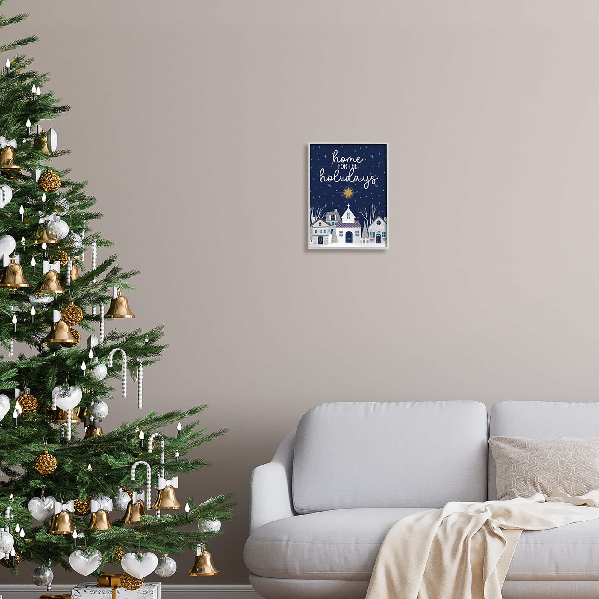 Stupell Industries Home For The Holidays Night Sky Framed Giclee Art