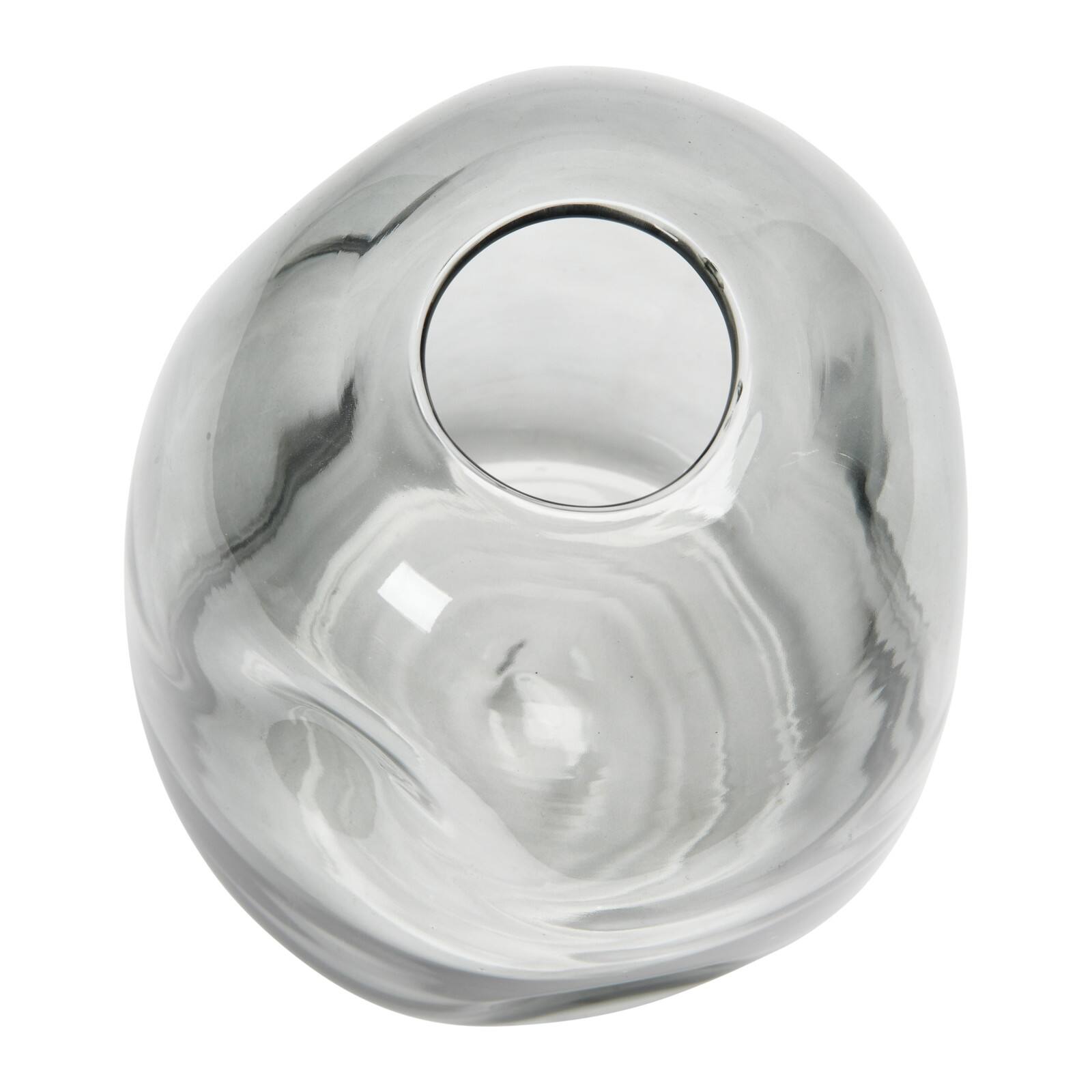 Hello Honey® 10" Clear Glass Vase with Indentations