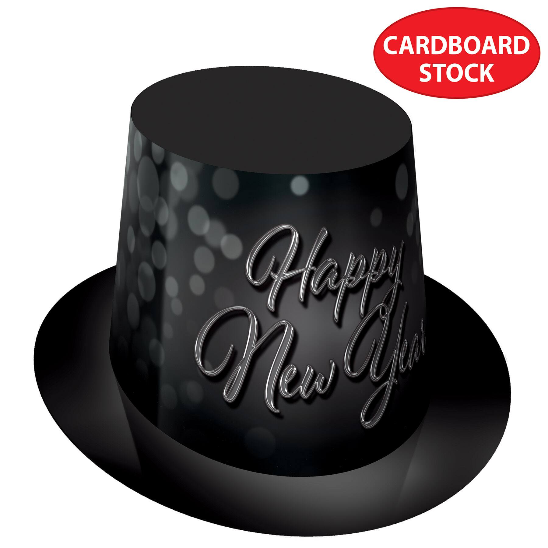 Beistle Adult Blackout New Year Hi-Hats, 25 Pack