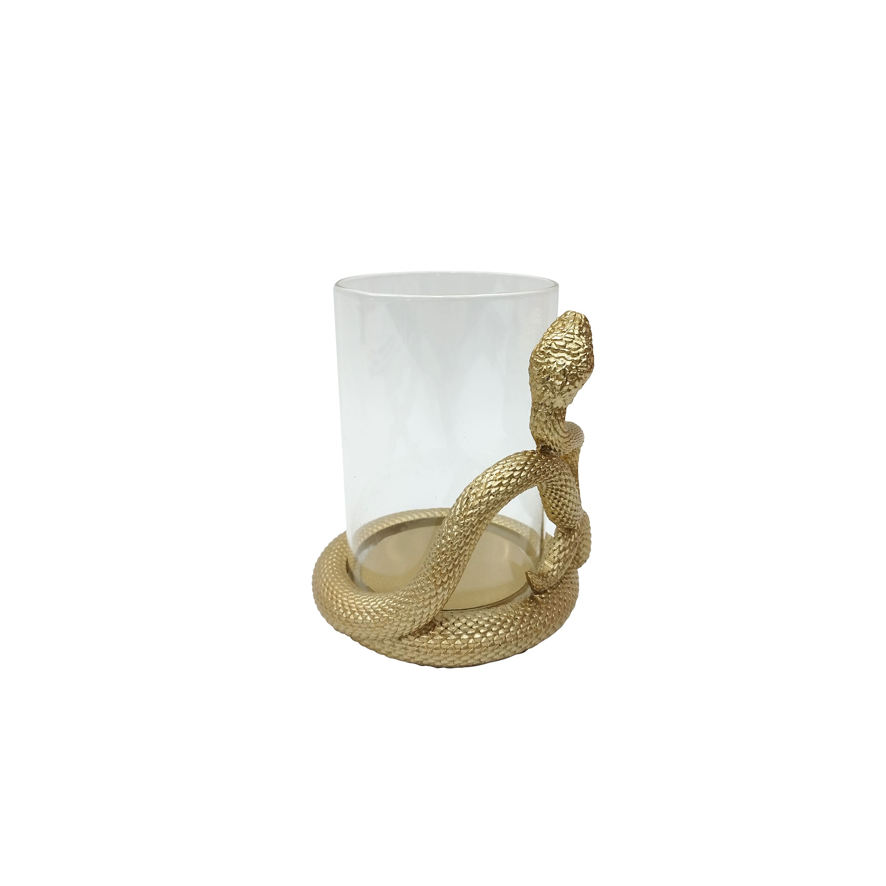 5.5" Gold Snake Pillar Candle Holder by Ashland®