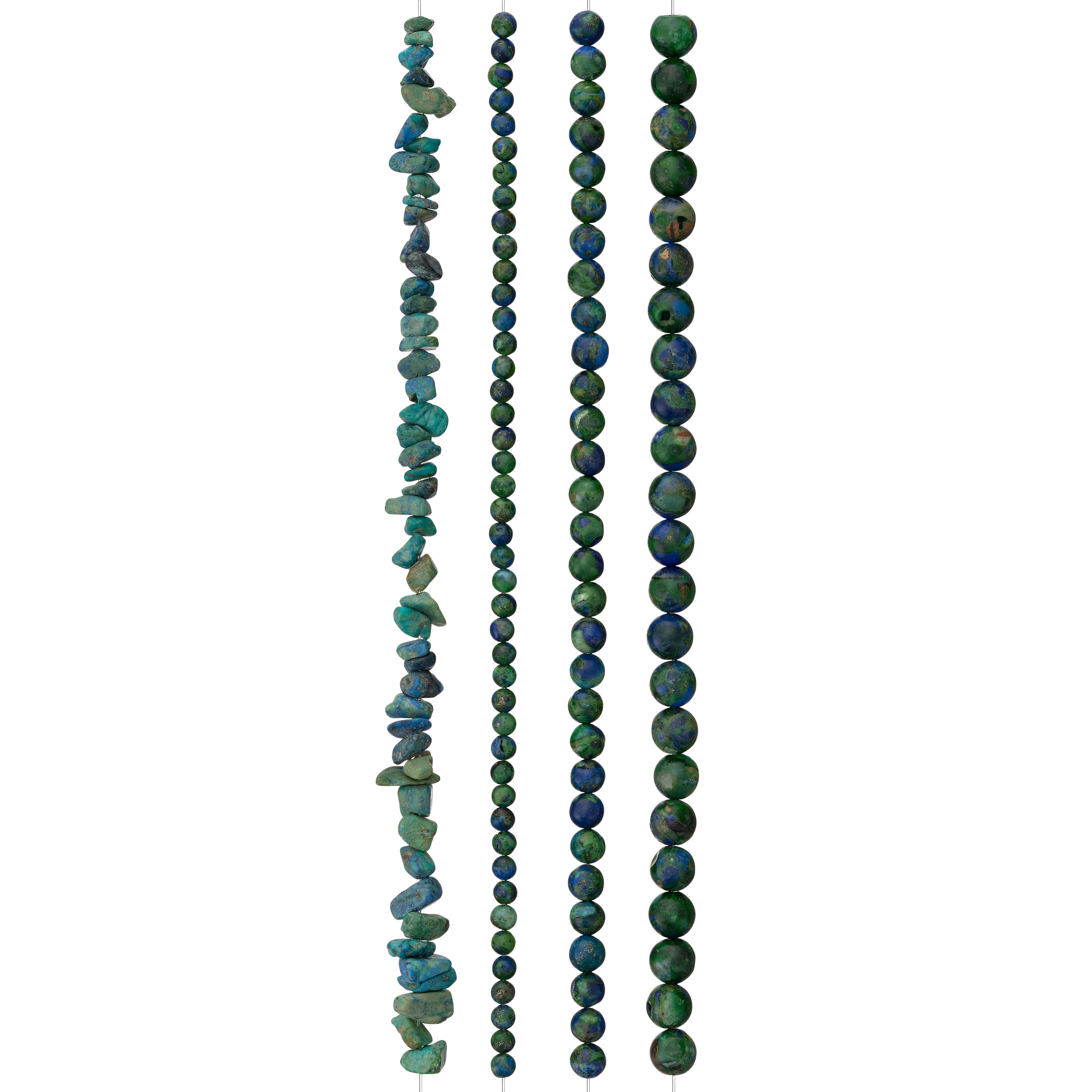 6 Pack: Chrysocolla Stone Mix Beads by Bead Landing™