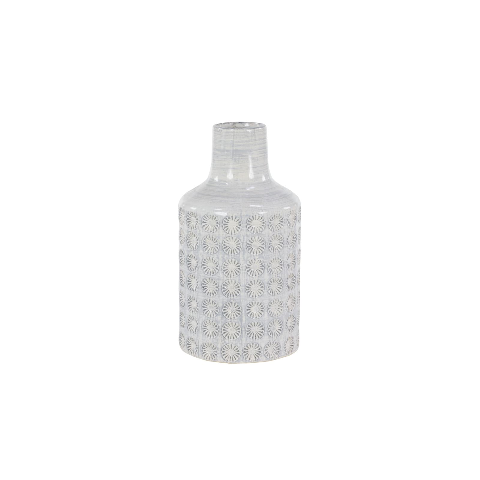 CosmoLiving by Cosmopolitan 14" Gray Porcelain Coastal Style Vase