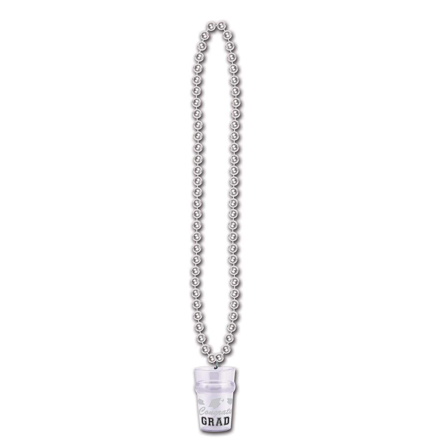 Beistle Grad Beads with Glass, 3ct. in Silver | 33" | Michaels®