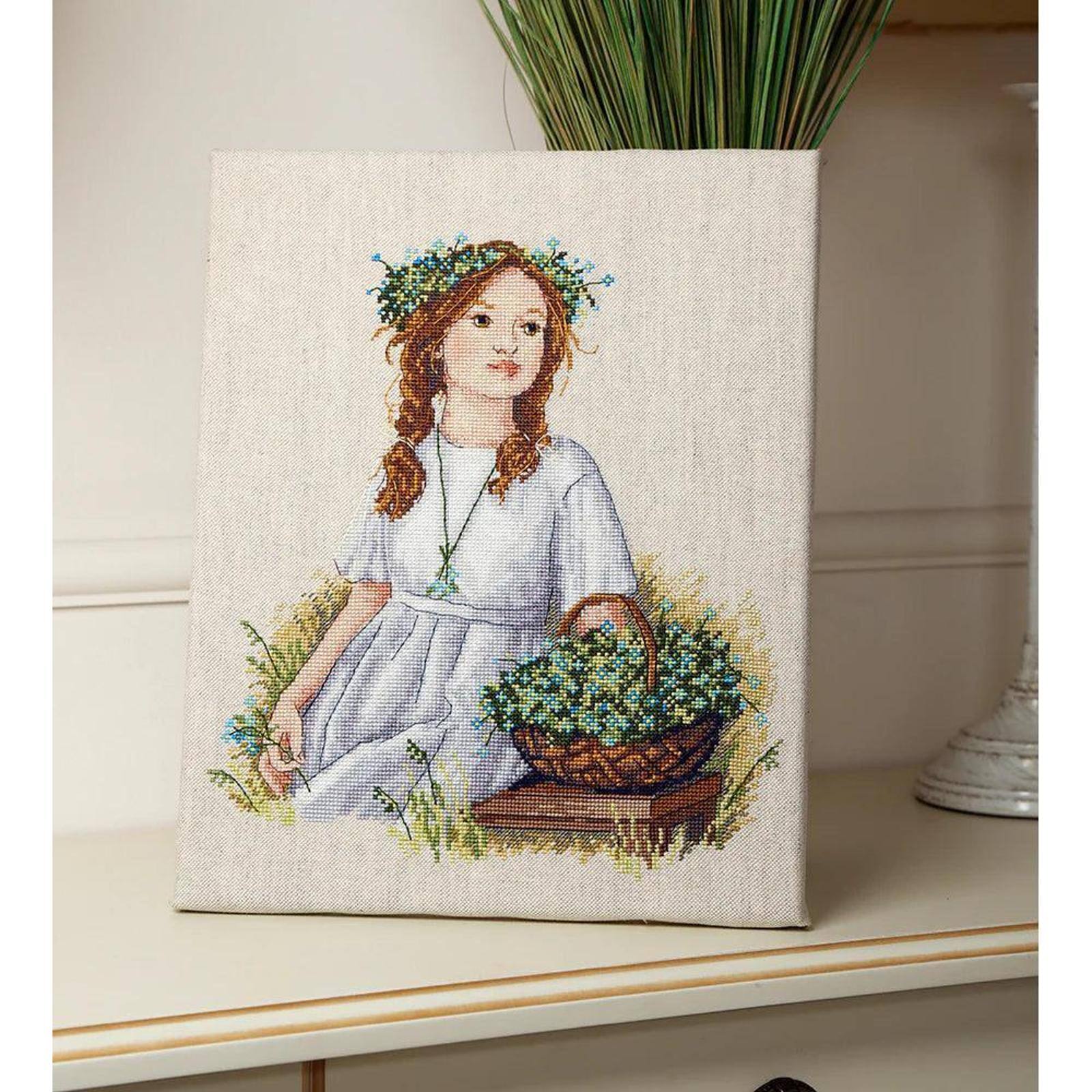 Merejka® Forget Me Not Counted Cross Stitch Kit