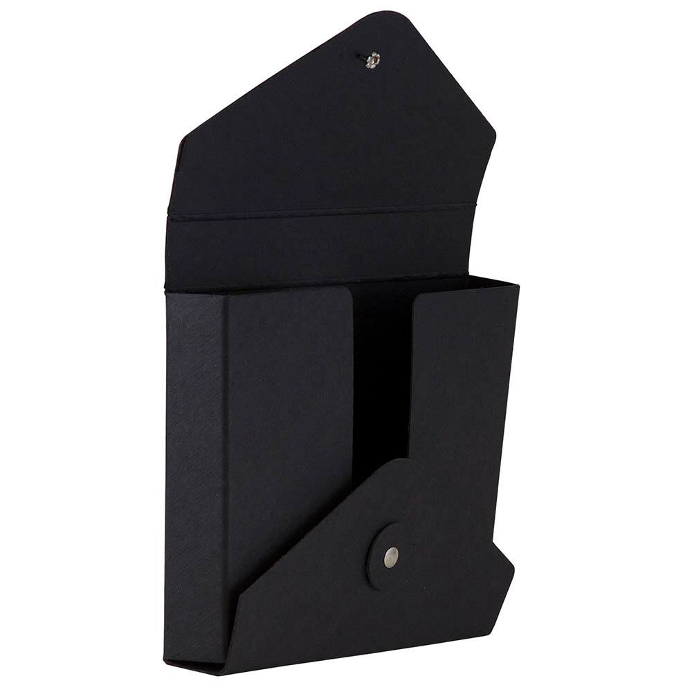 JAM Paper Black 5.25" x 6.75" Button & String Tie Portfolio 