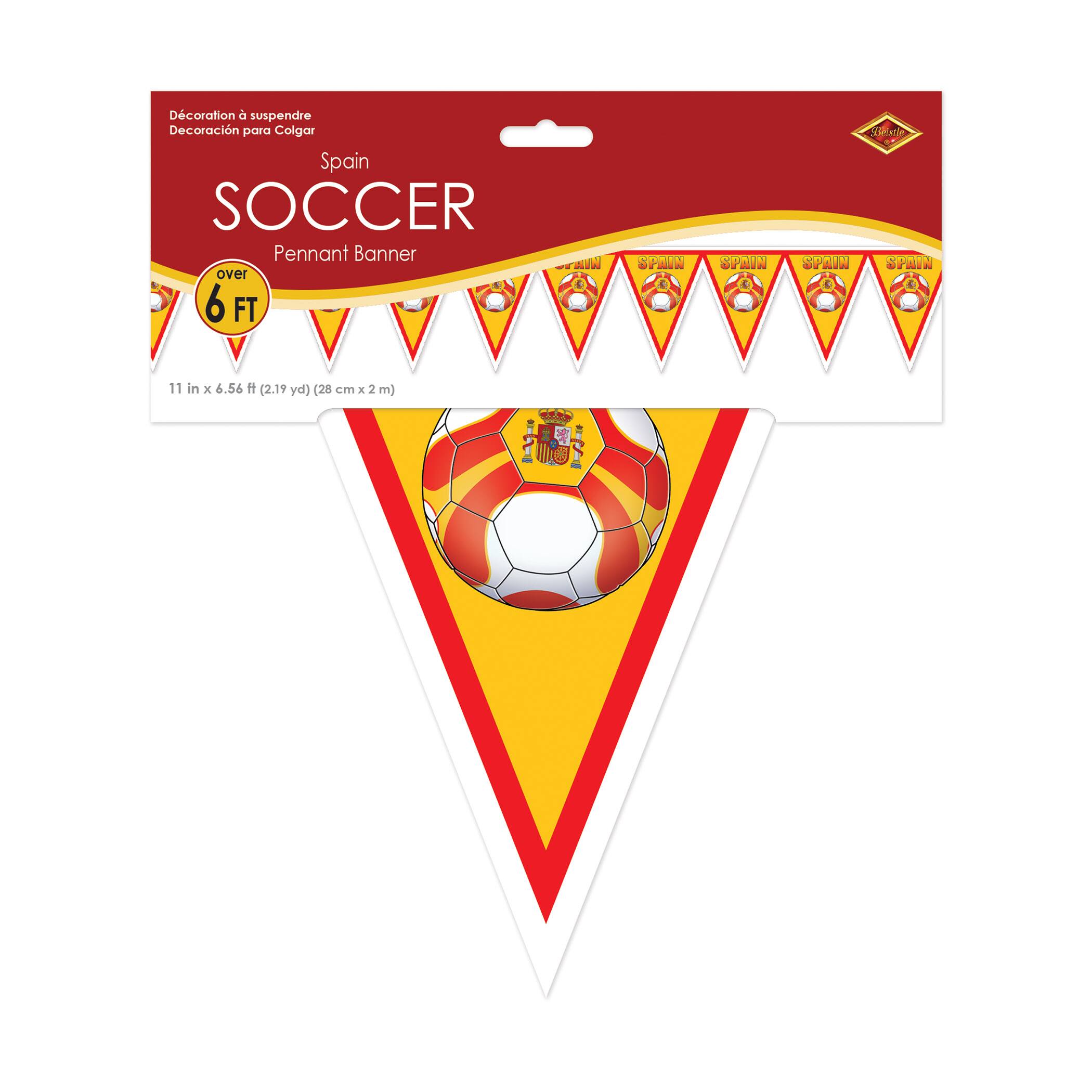 11" x 6.5ft. Spain Soccer Pennant Banner
