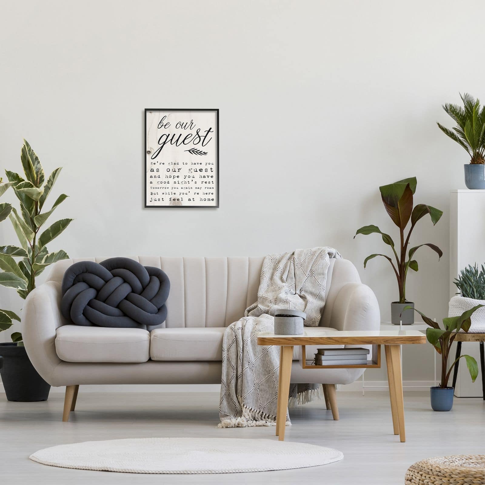 Stupell Industries Be Our Guest Poem Cursive Framed Wall Art