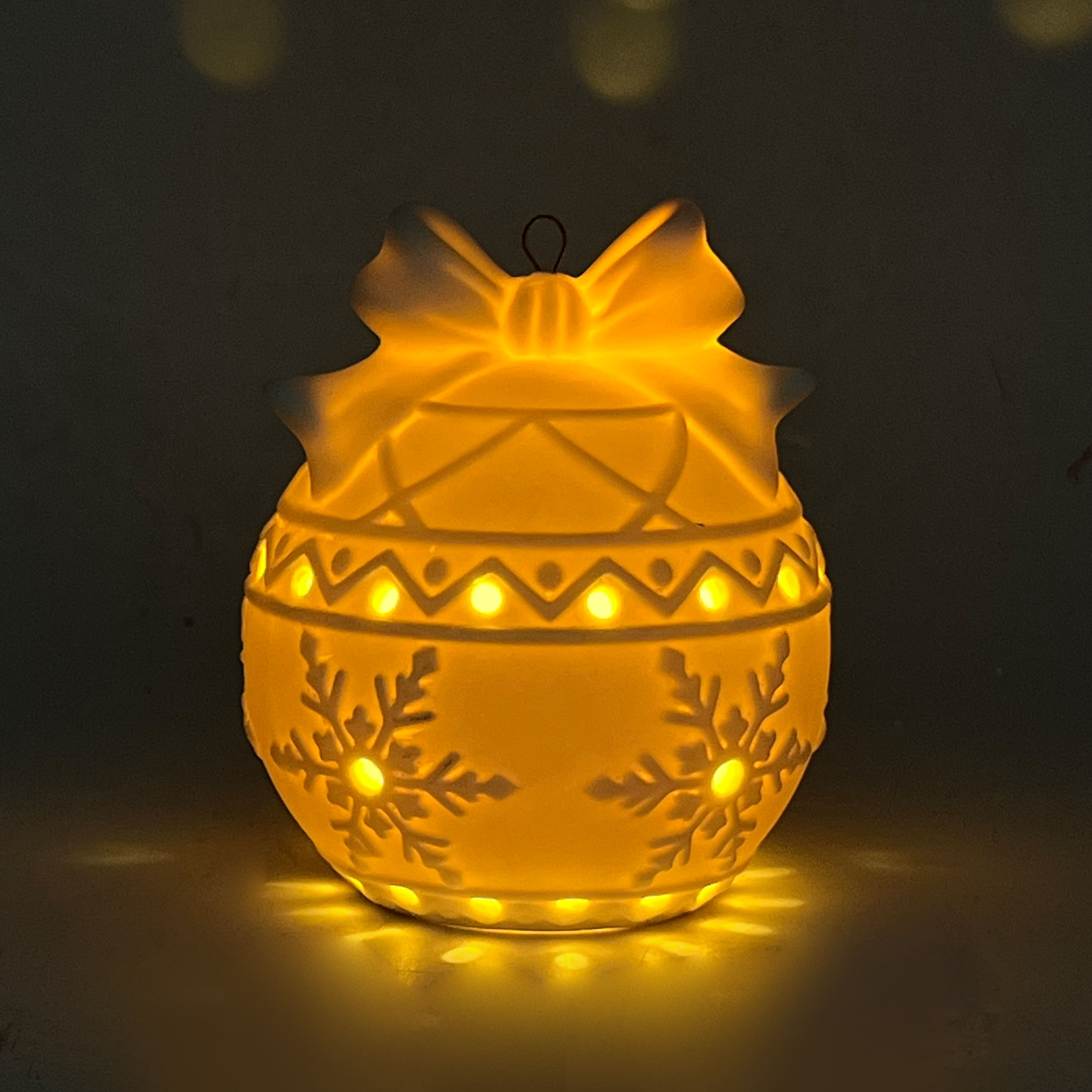 4" DIY LED Ceramic Ball Ornament by Make Market®