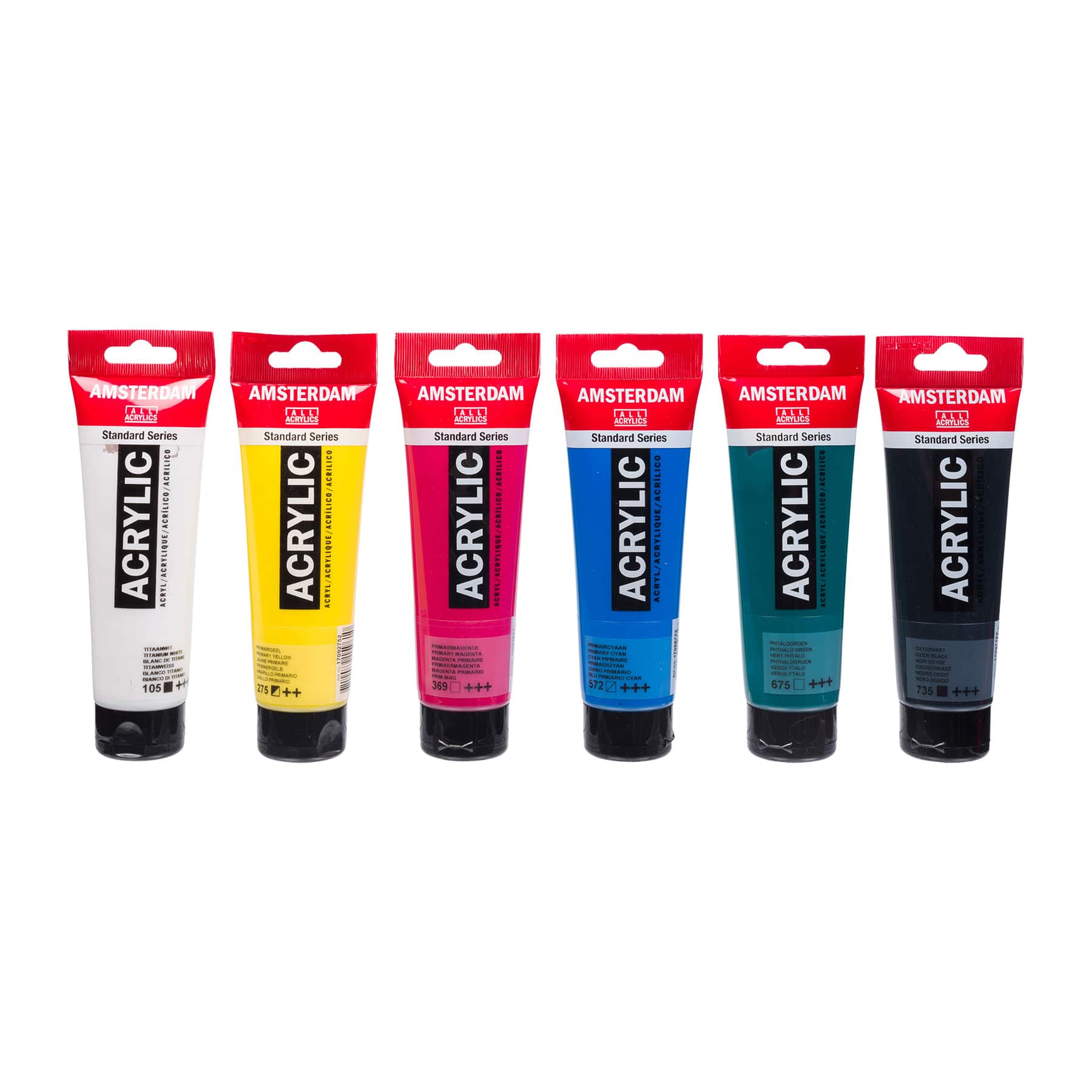 Amsterdam 120mL Standard Classroom 6 Color Acrylic Paint Set