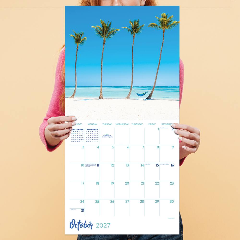 2027 Tropical Beaches Wall Calendar