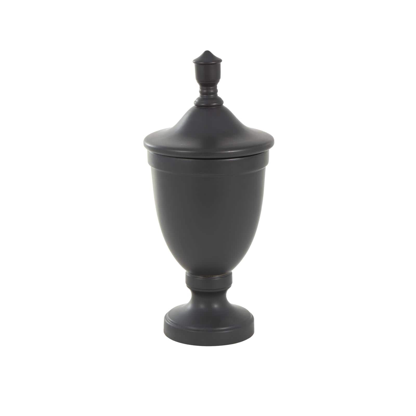 Ceramic Fluted Urn-Shaped Living Room Decorative Jar with Lid