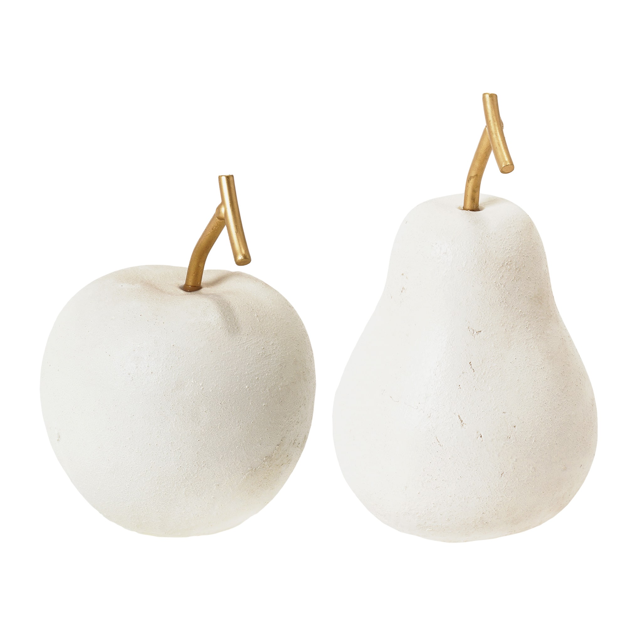 American Art Decor Cream Apple & Pear Fruit Tabletop Décor Set
