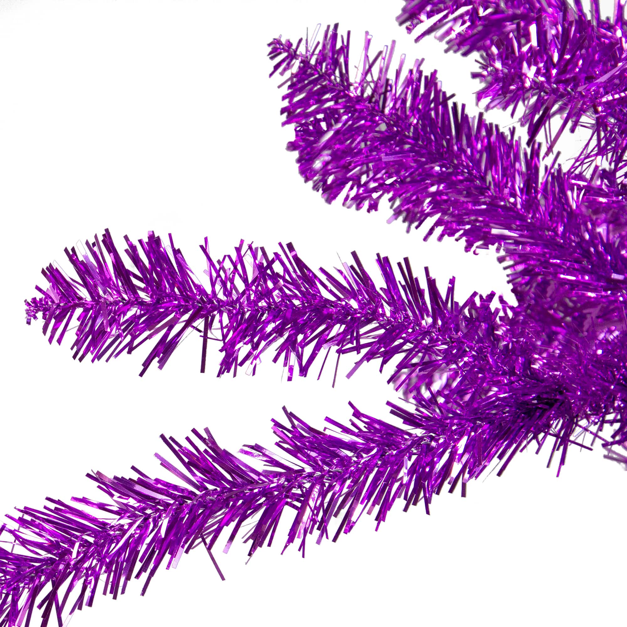 7ft. Unlit Metallic Purple Tinsel Artificial Christmas Tree