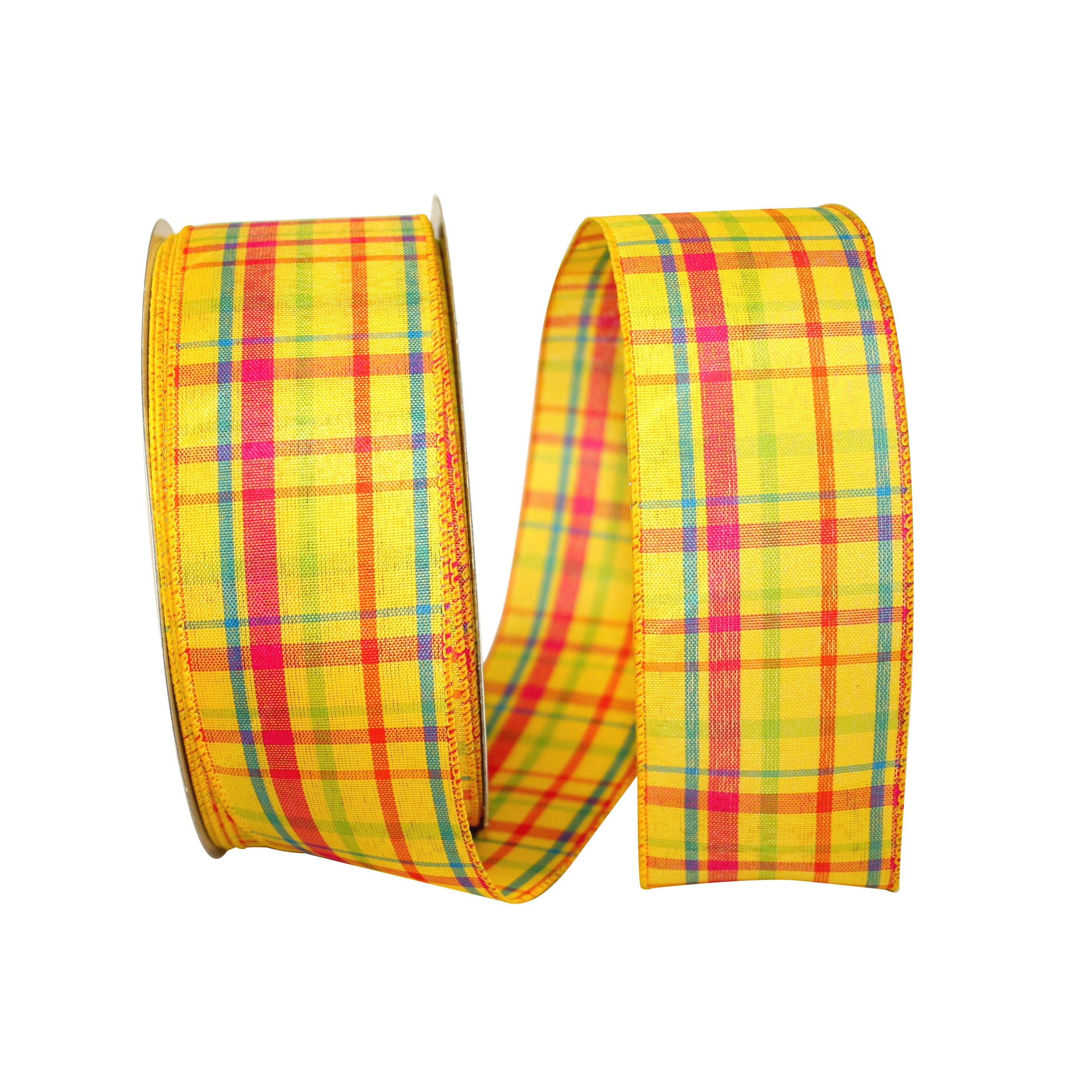 Reliant 2.5" x 50yd. Breezeway Plaid Wired Ribbon