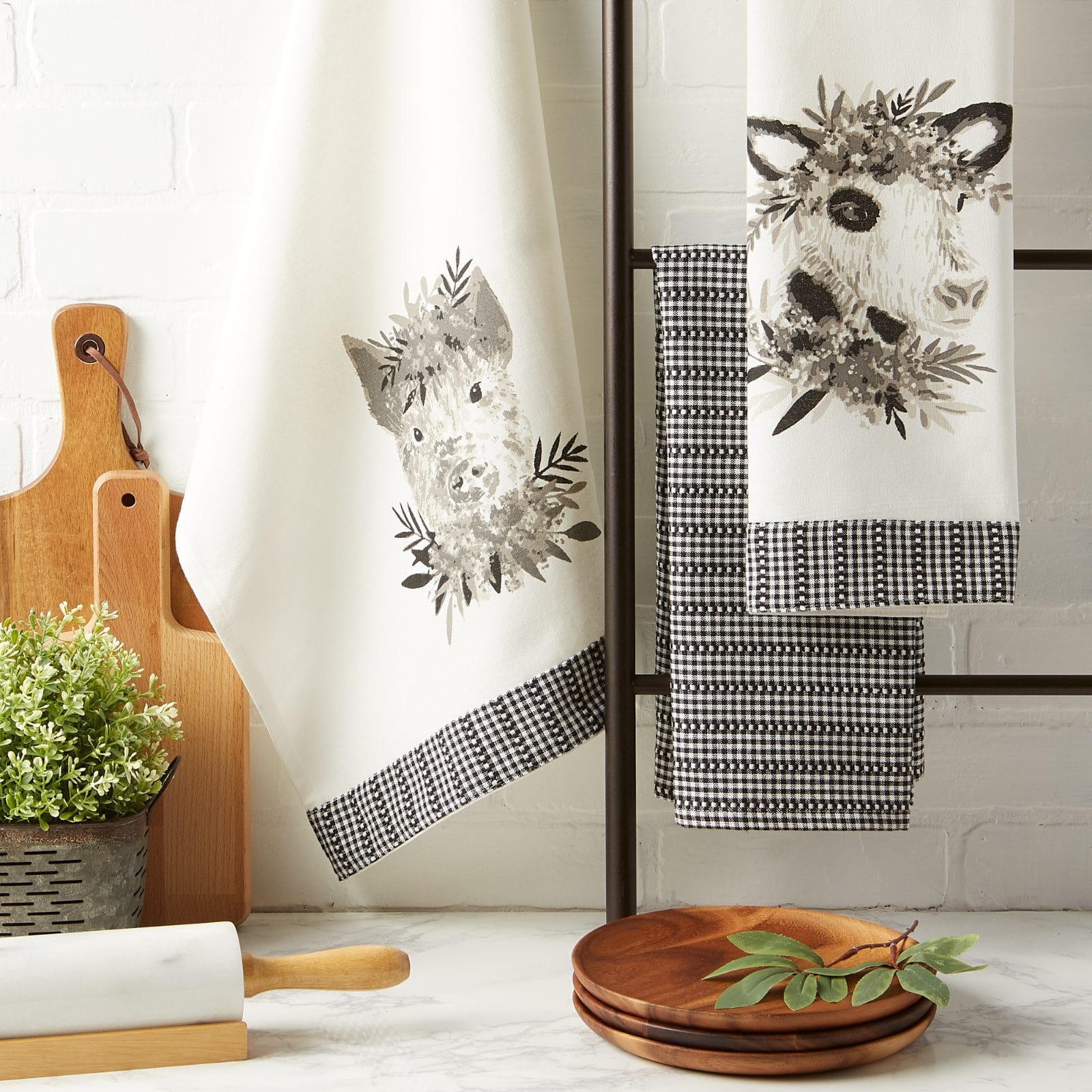 DII® Barn Animals Dishtowel, 3ct.
