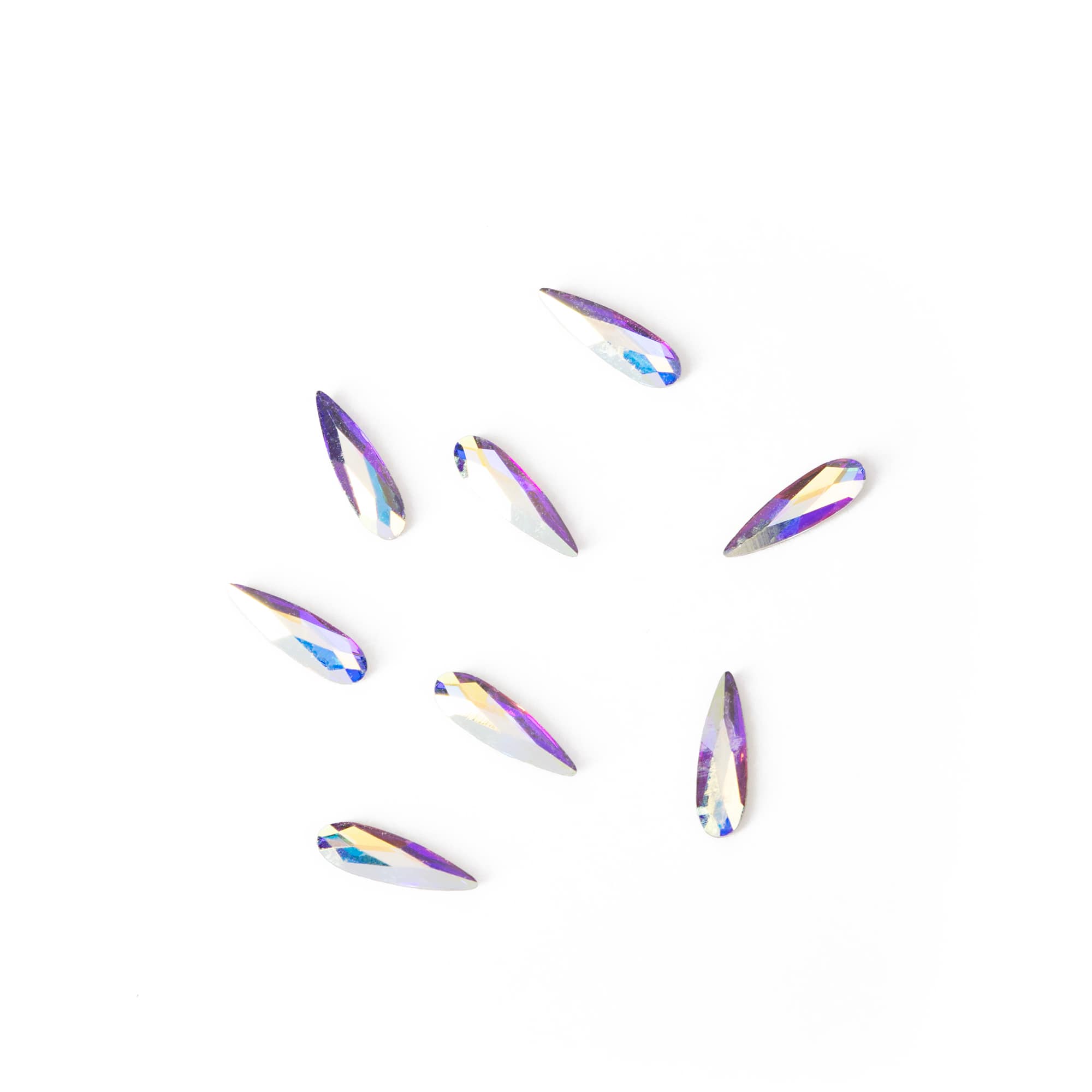 6mm Crystal AB Raindrop Glue-On Austrian Crystals by Bead Landing™, 10ct.