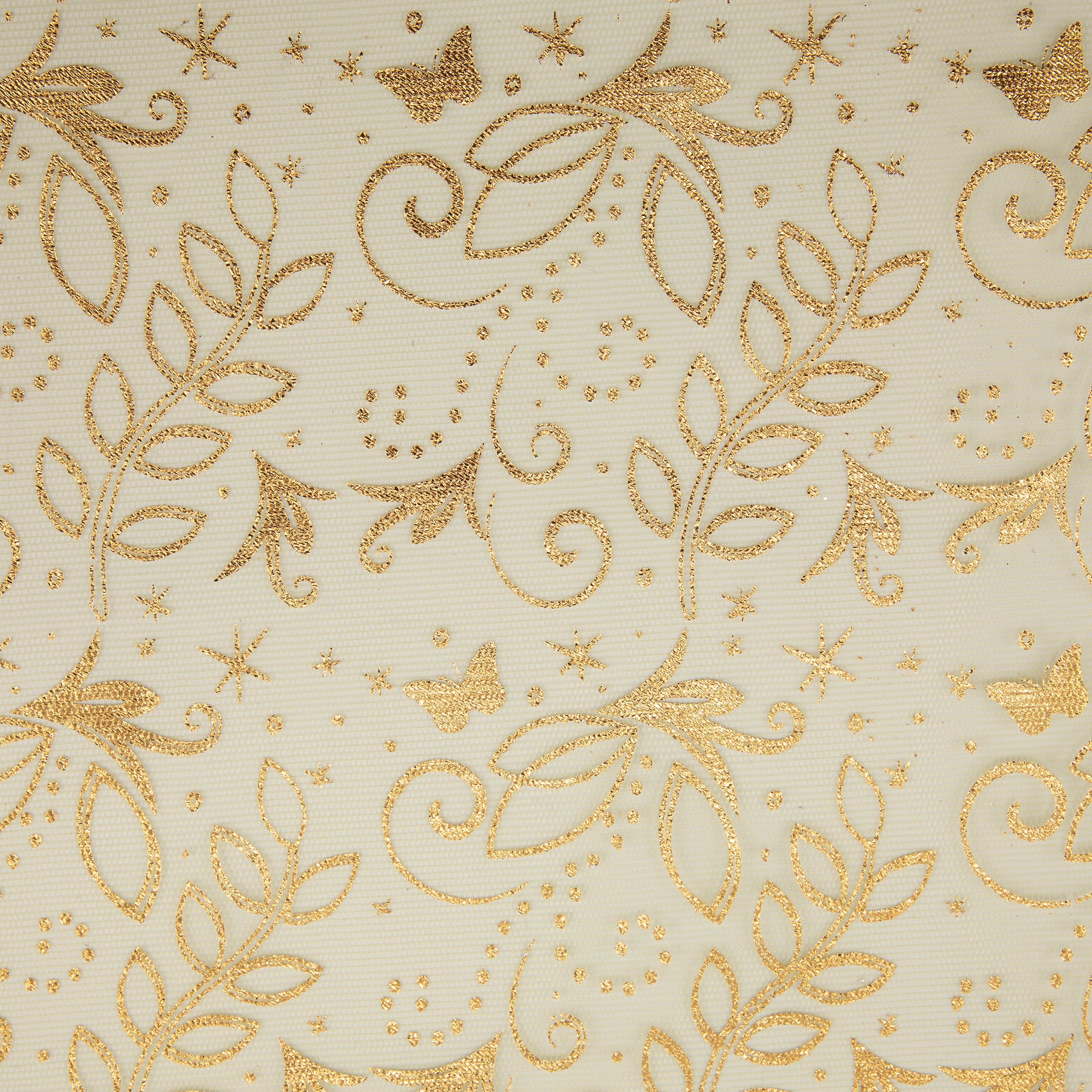 Wyla Yellow Butterfly Mesh Polyester Fabric