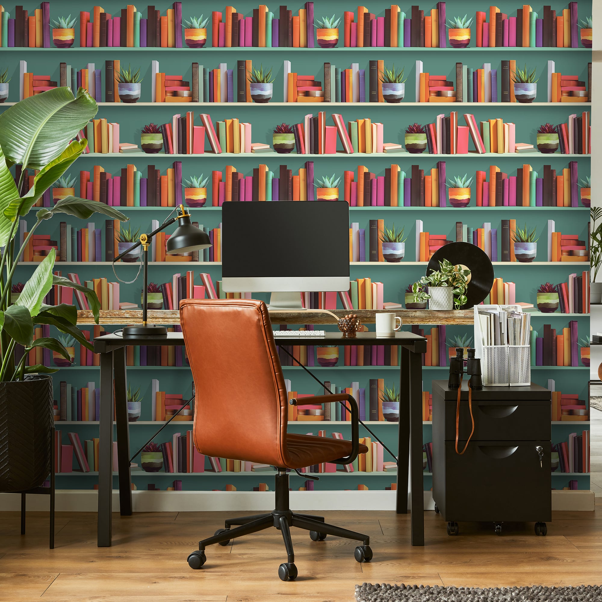 Designs Direct Modern Bookshelf Wallpaper