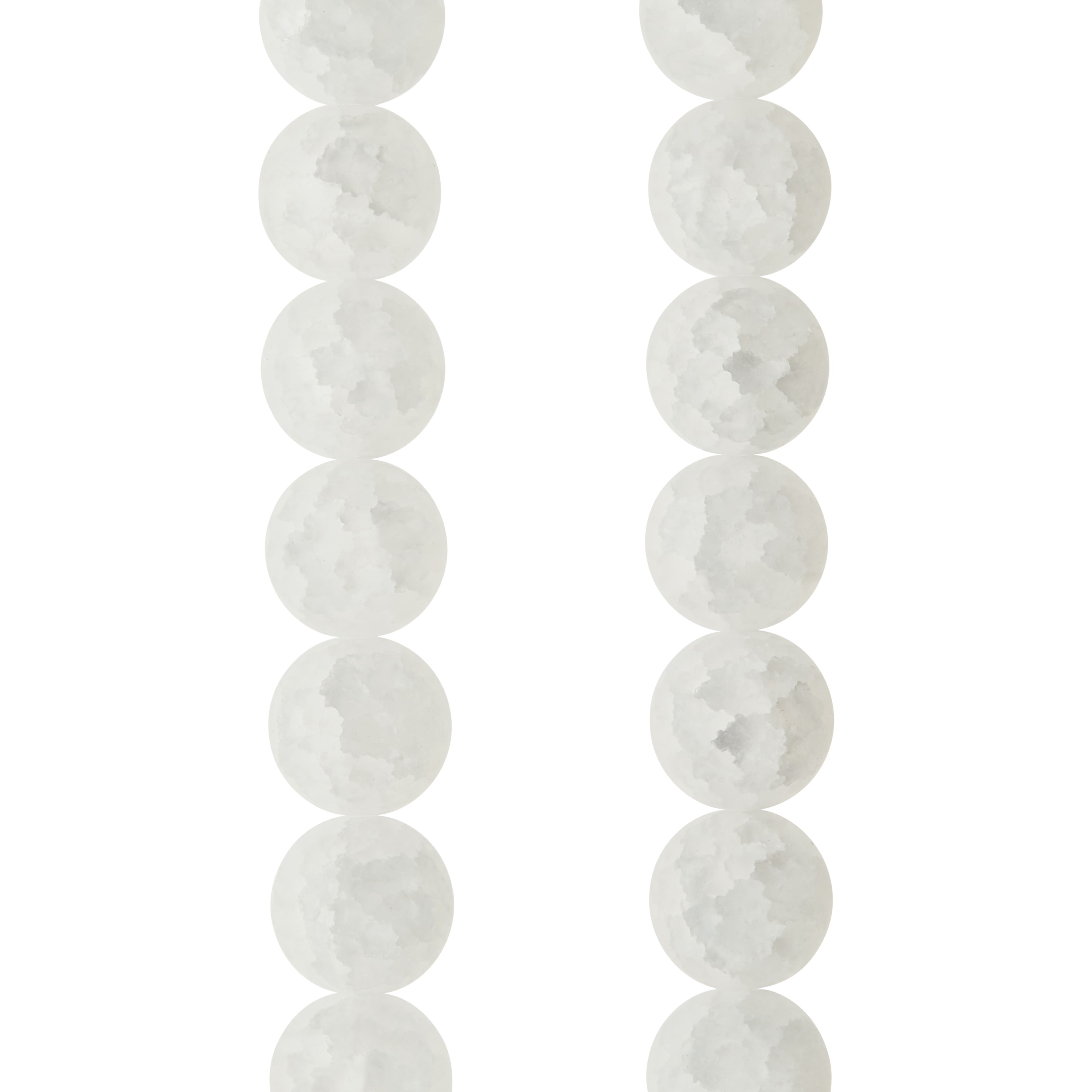 White Quartz Round Beads, 10mm by Bead Landing™