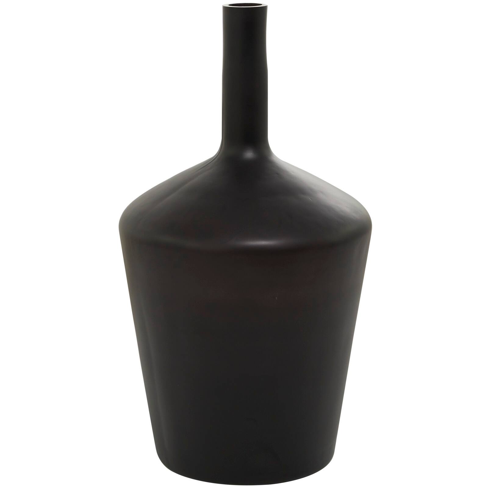 Black Glass Vase 12" x 12" x 22"