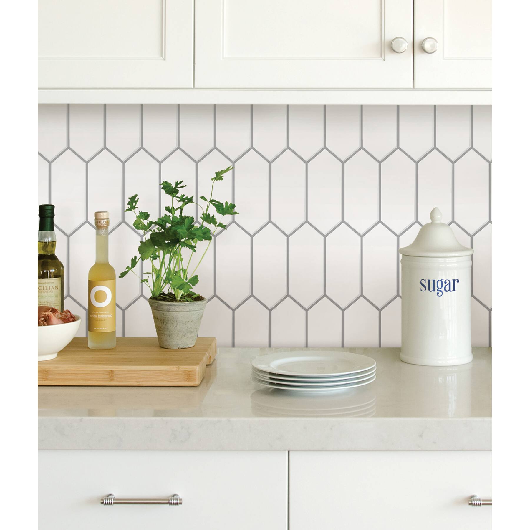 WallPops Rhombus Peel & Stick Backsplash Tiles