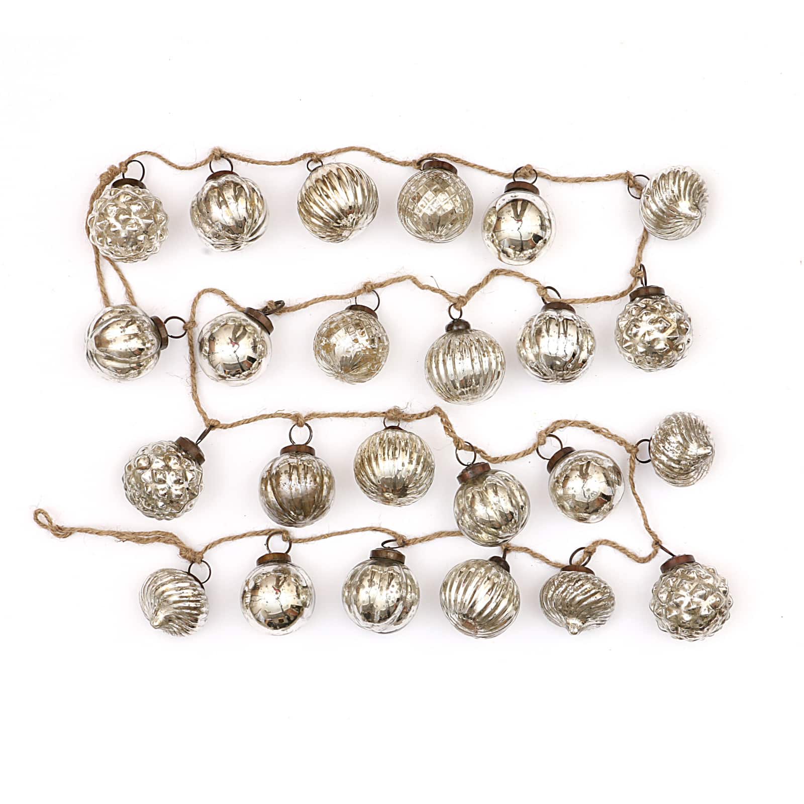 Hello Honey® 6ft. Embossed Mercury Glass Ornament Garland