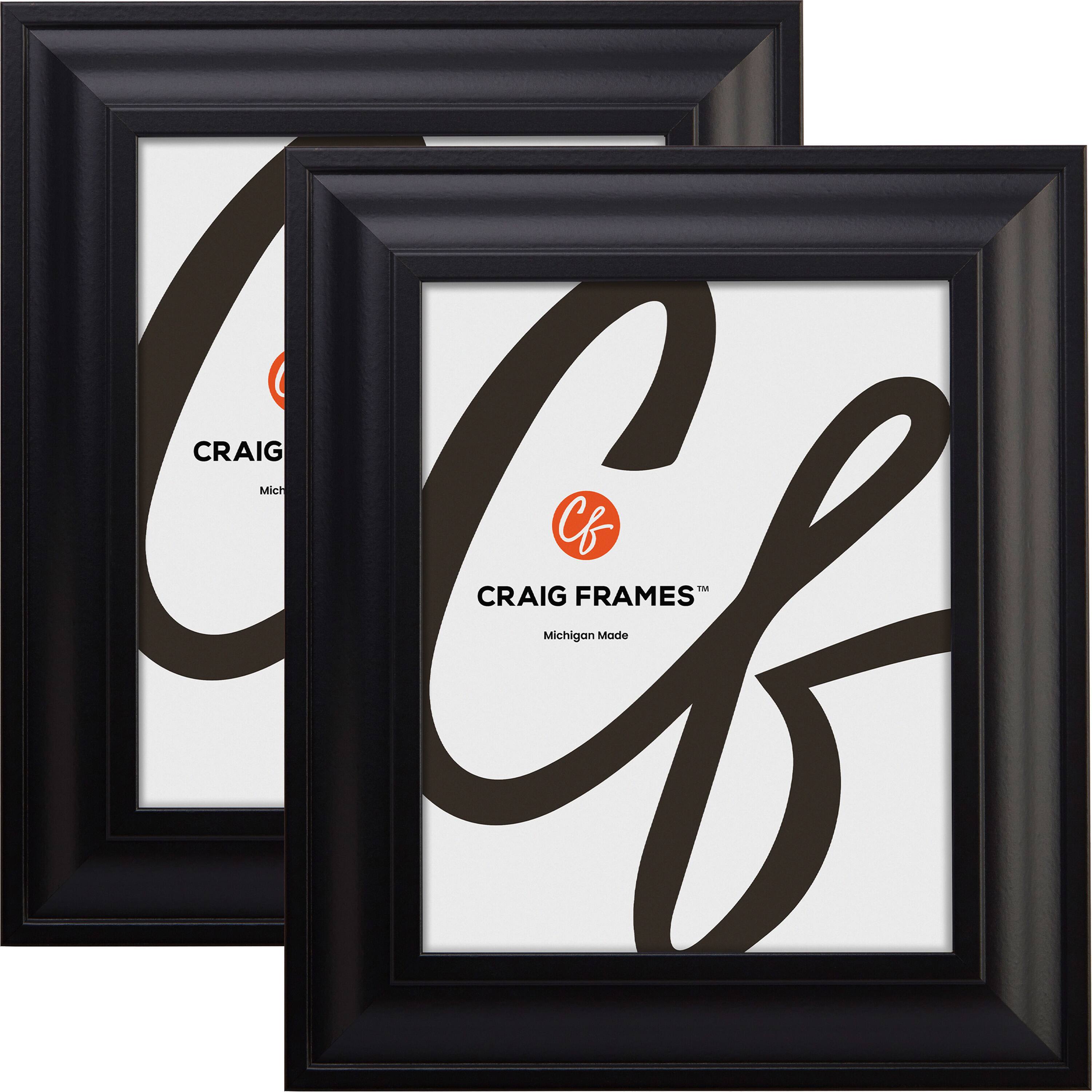 2 Pack Craig Frames Upscale Satin Black Picture Frame
