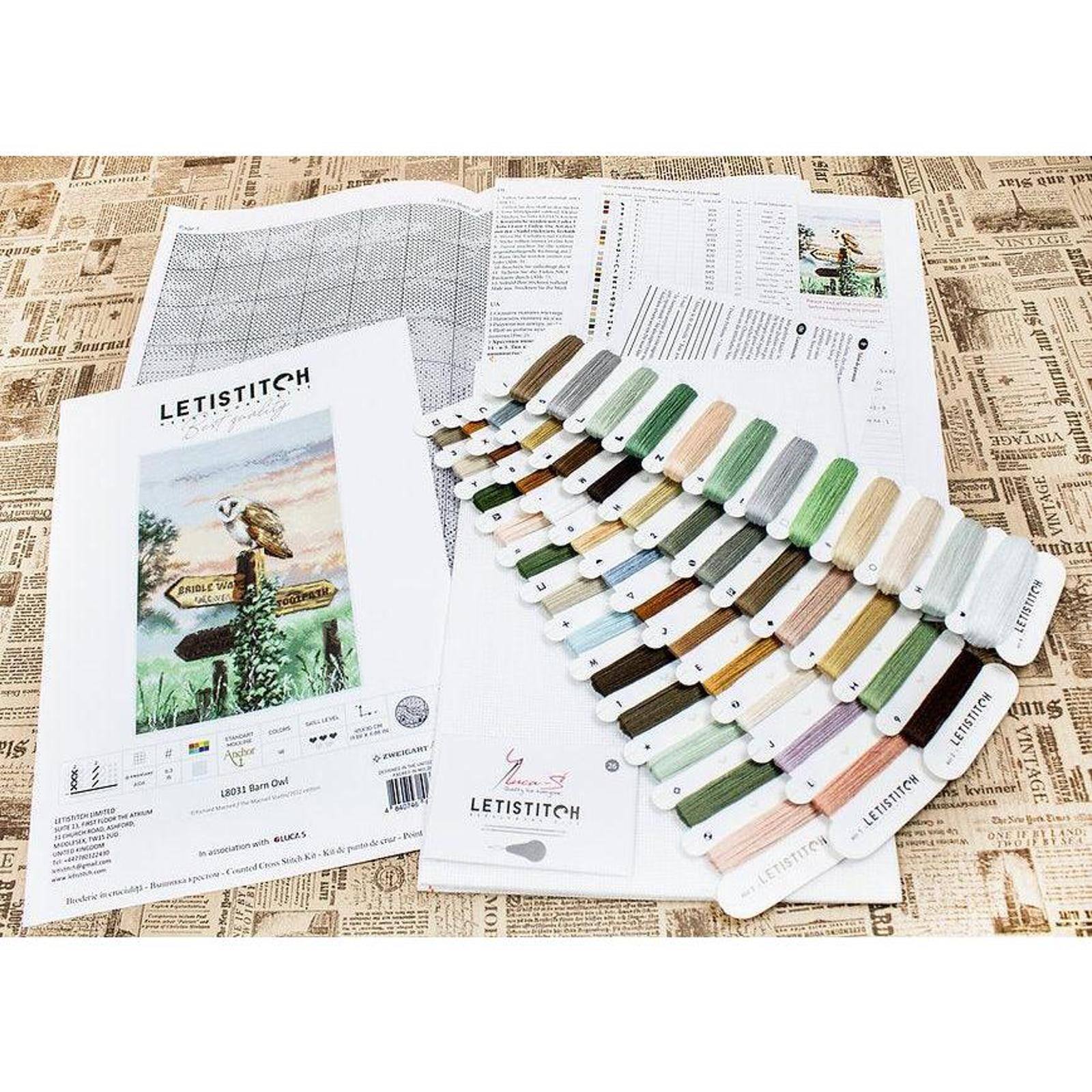 Letistitch Barn Owl Counted Cross Stitch Kit