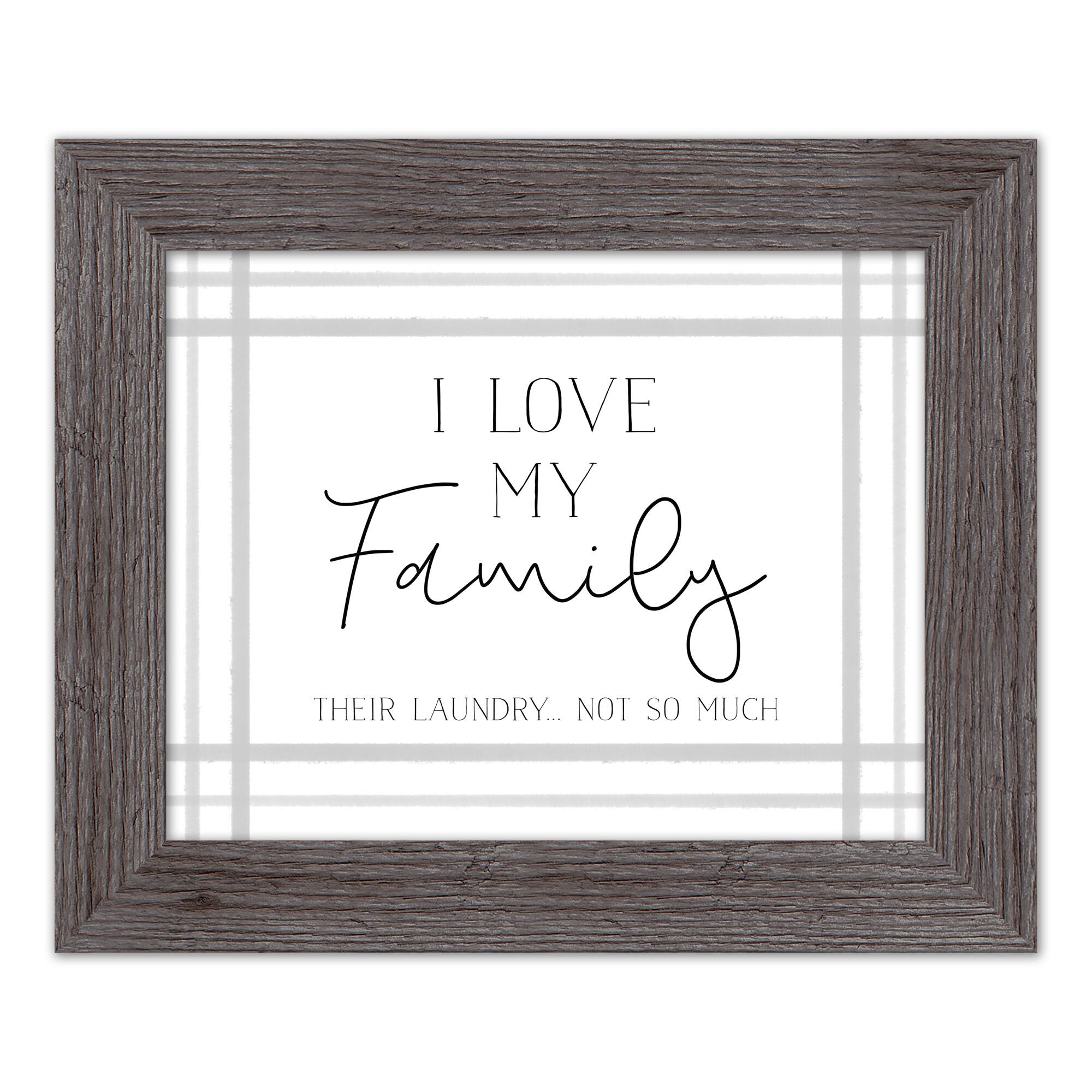 Love Family 14" x 11" Western Gray Framed Print