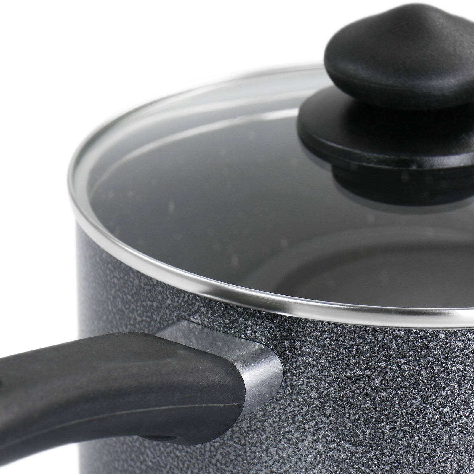Oster 2.5qt. Graphite Gray Pallermo Nonstick Aluminum Saucepan with Lid