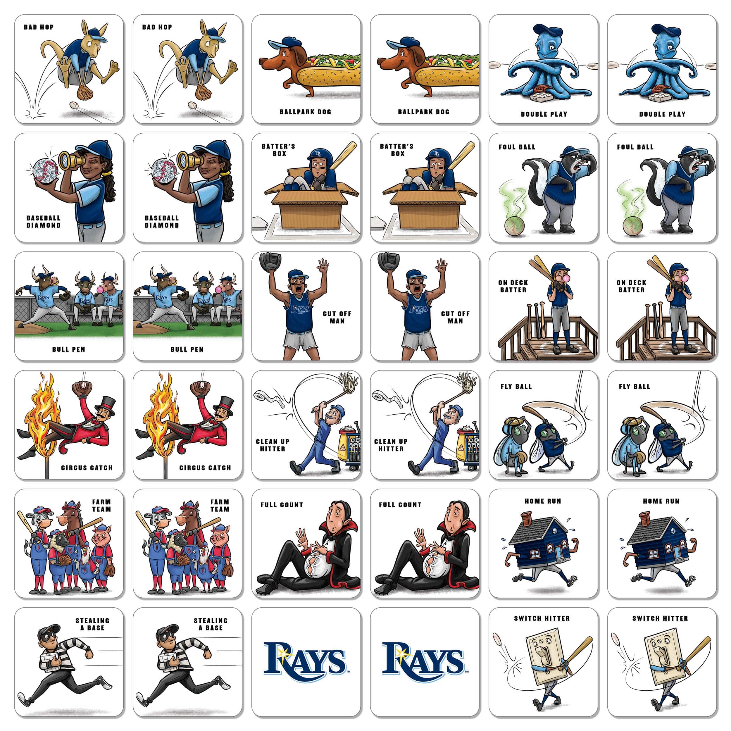 Major League Baseball Licensed Memory Match Game