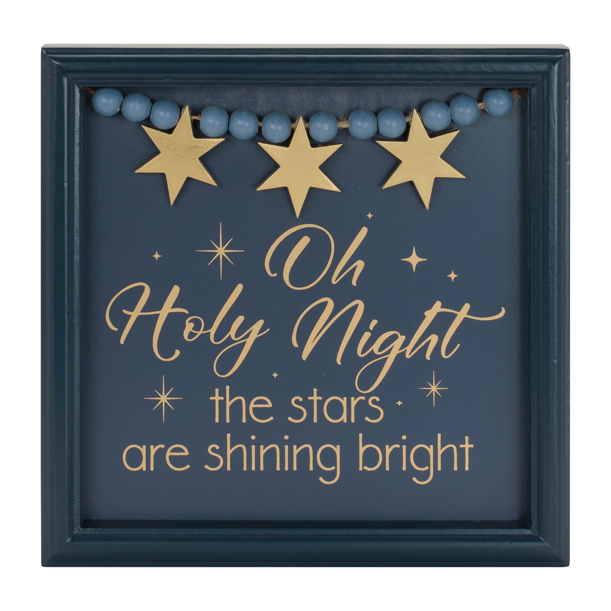 Melrose 12" x 12" O Holy Night Star Quote Plaque