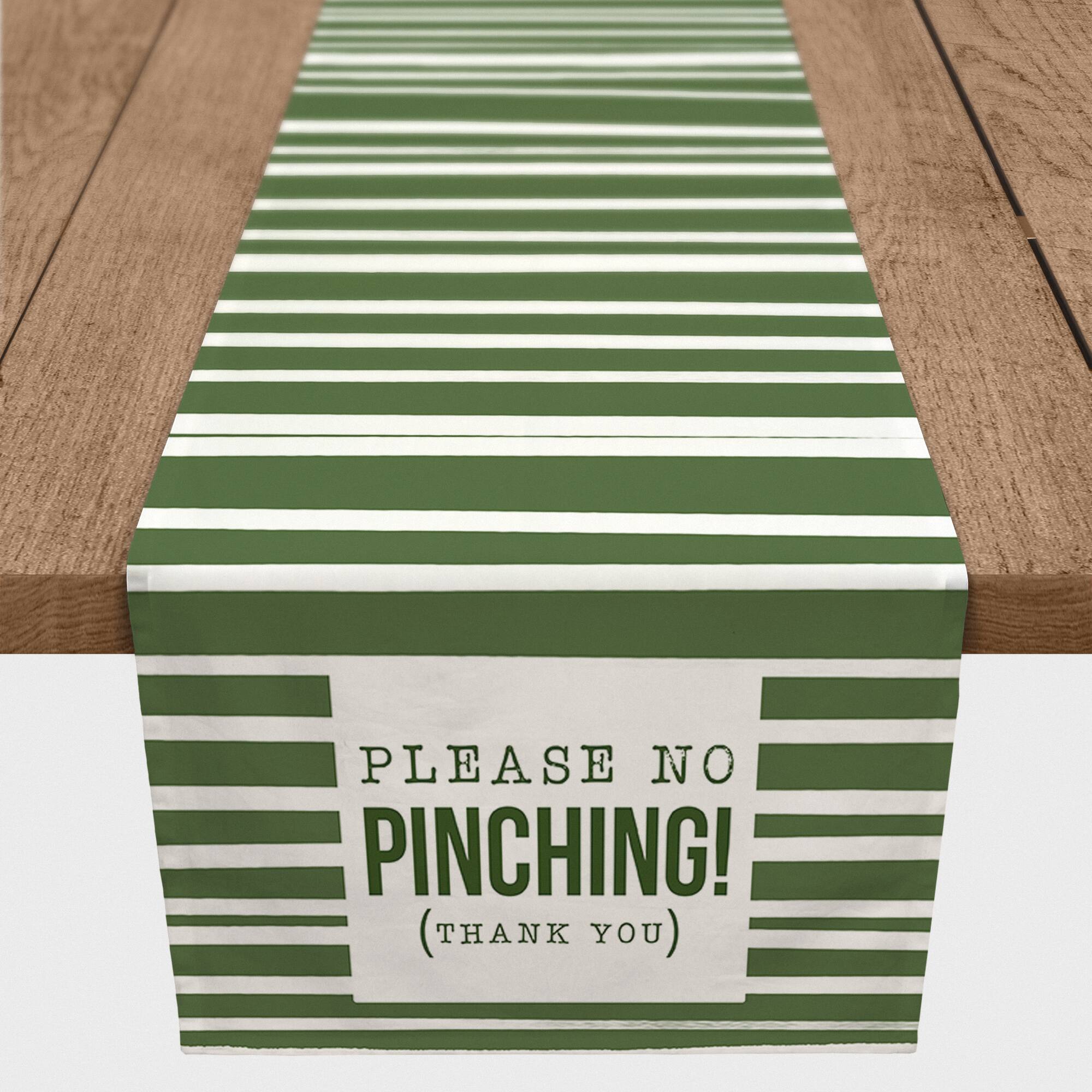 Please No Pinching Stripes 16" x 72" Poly Twill Table Runner