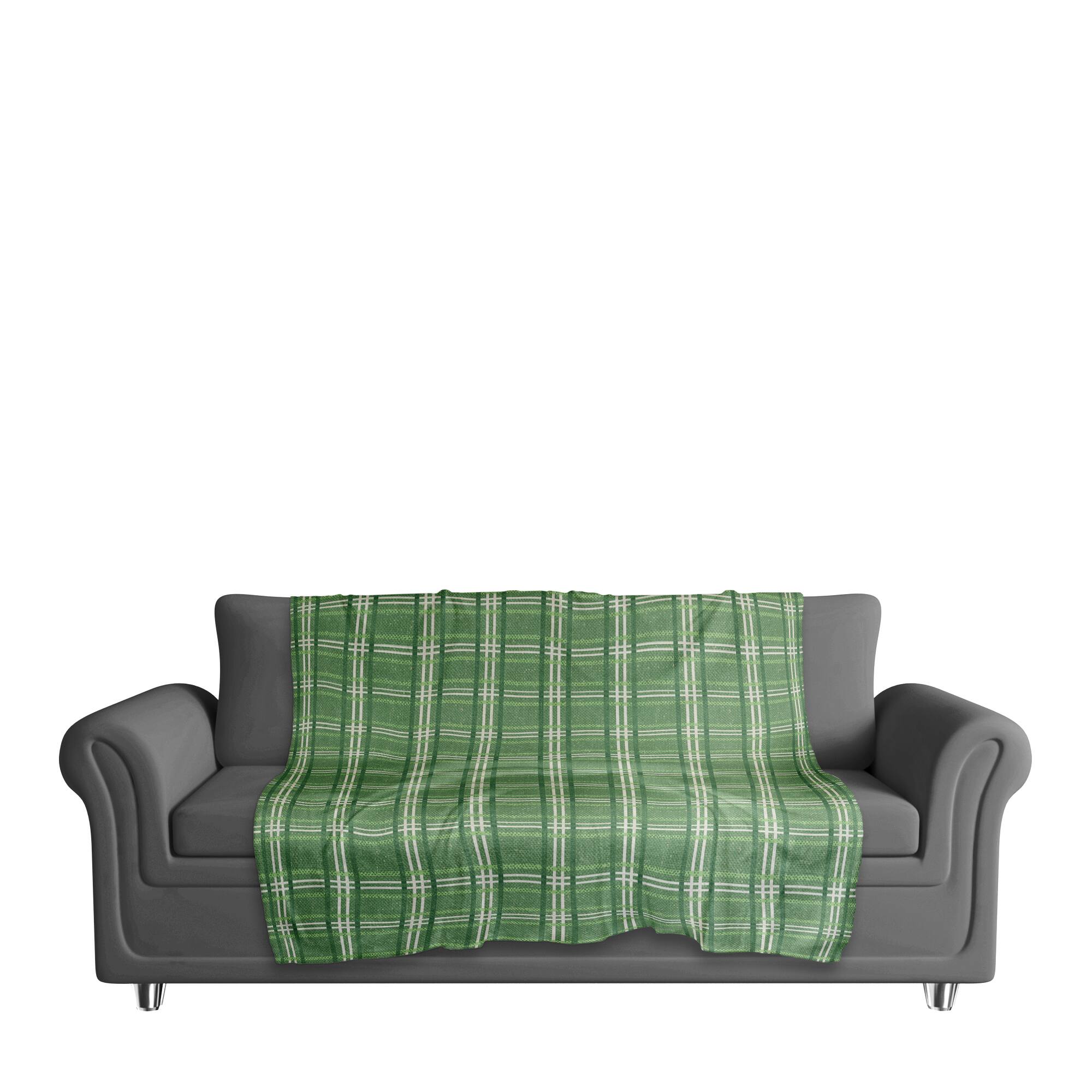 St. Patrick's Day Plaid Sherpa Fleece Blanket