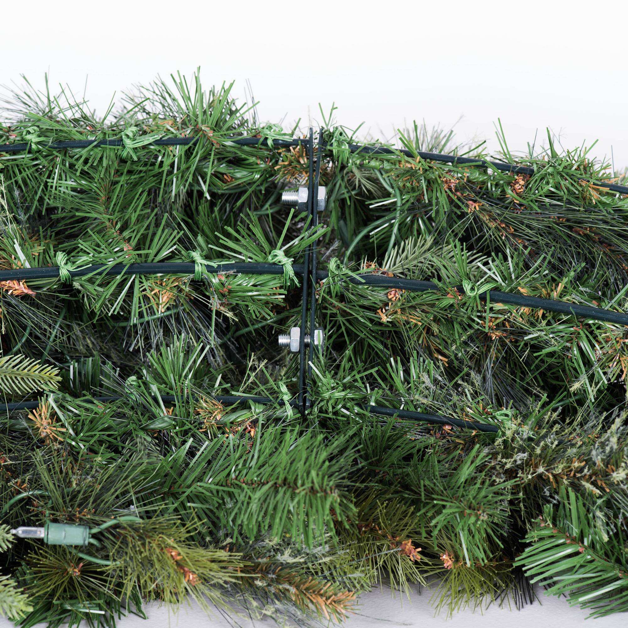 96" Warm White Dura-Lit® LED Cashmere Pine Wreath