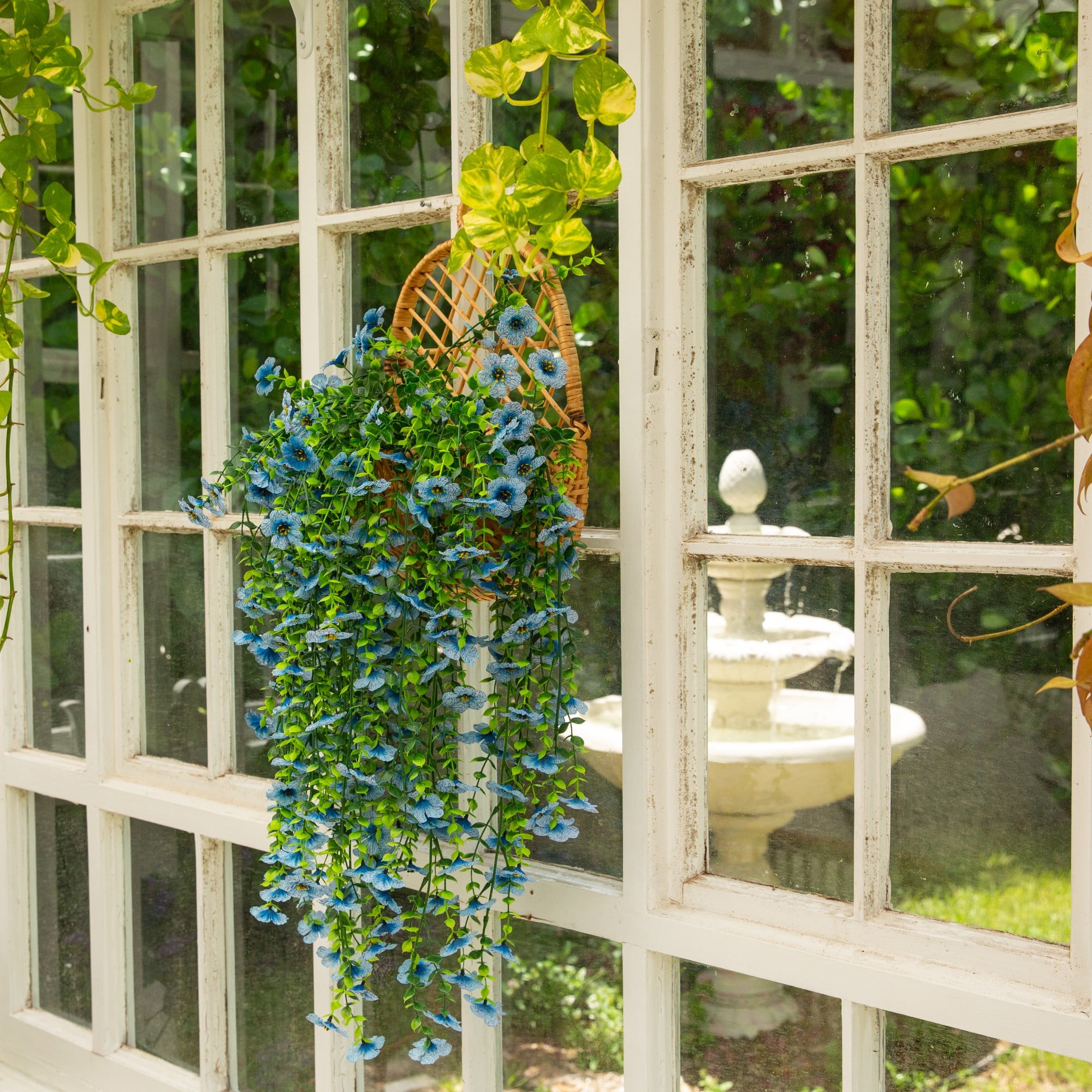 30" UV Resistant Artificial Daisy Hanging Bushes, 6ct.