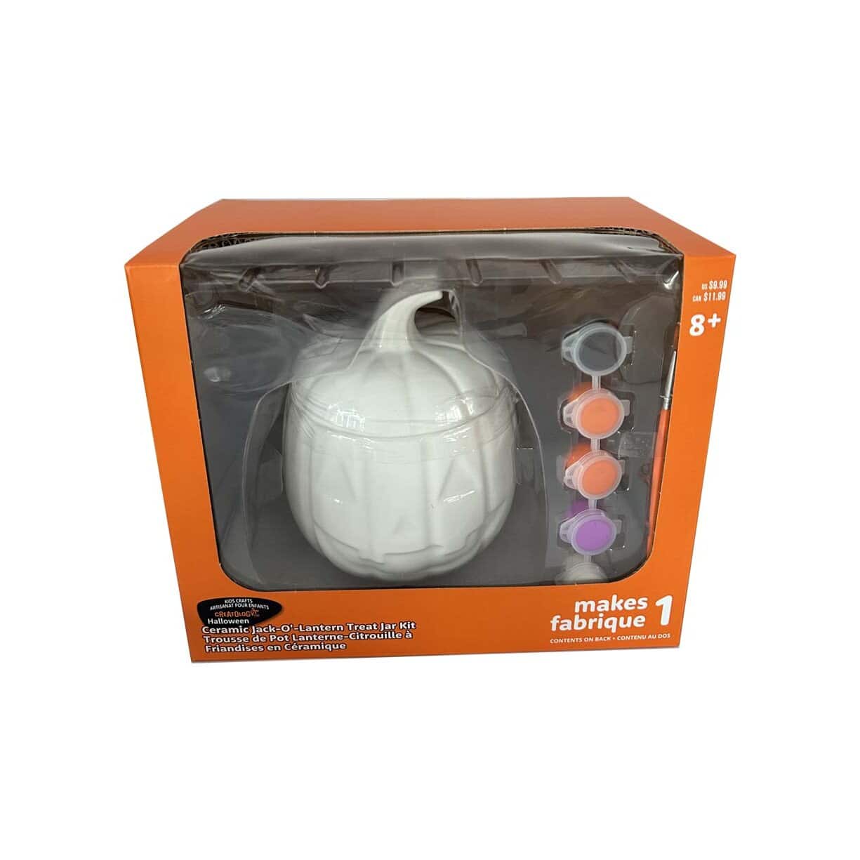 Color Your Own Ceramic Jack-o'-Lantern Treat Jar Kit by Creatology™