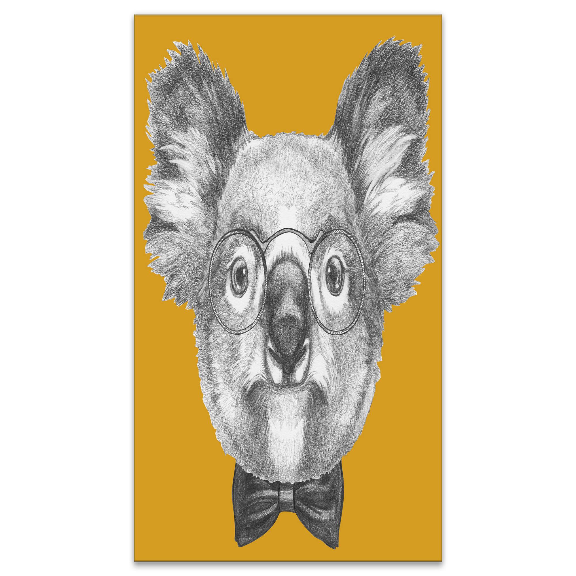 Designart - Koala with Glasses and Bow Tie