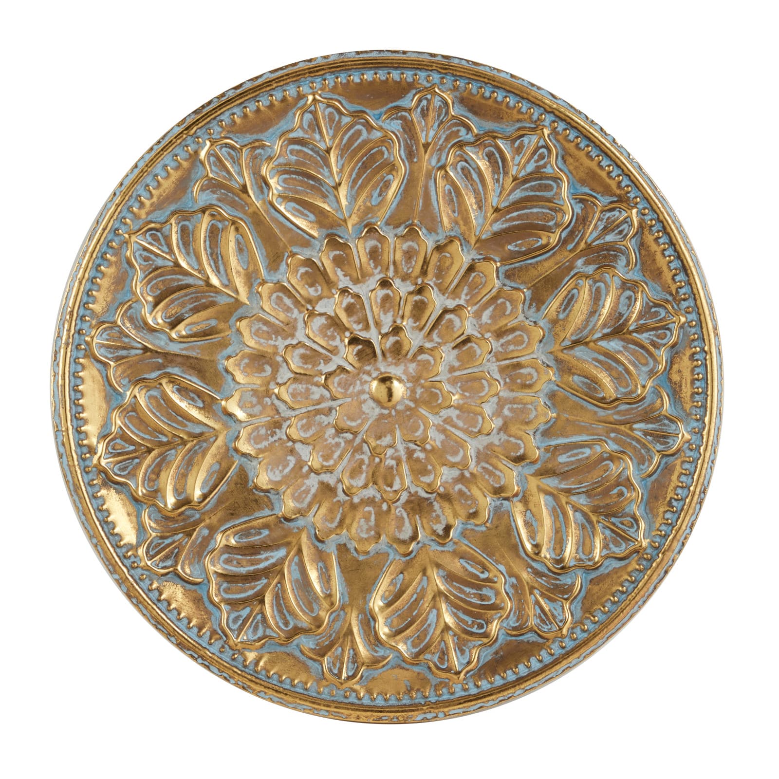 30" Gold Eclectic Ornamental Metal Wall Décor